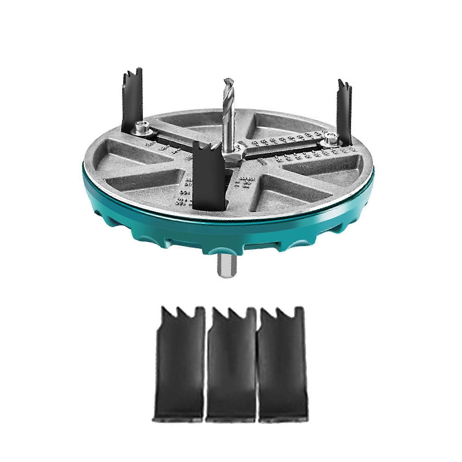 HSS Hole Cutter Set with Adjustable Hole Saw, Quick Drilling, Clear Scale, 6-Piece Cutting Heads Collection