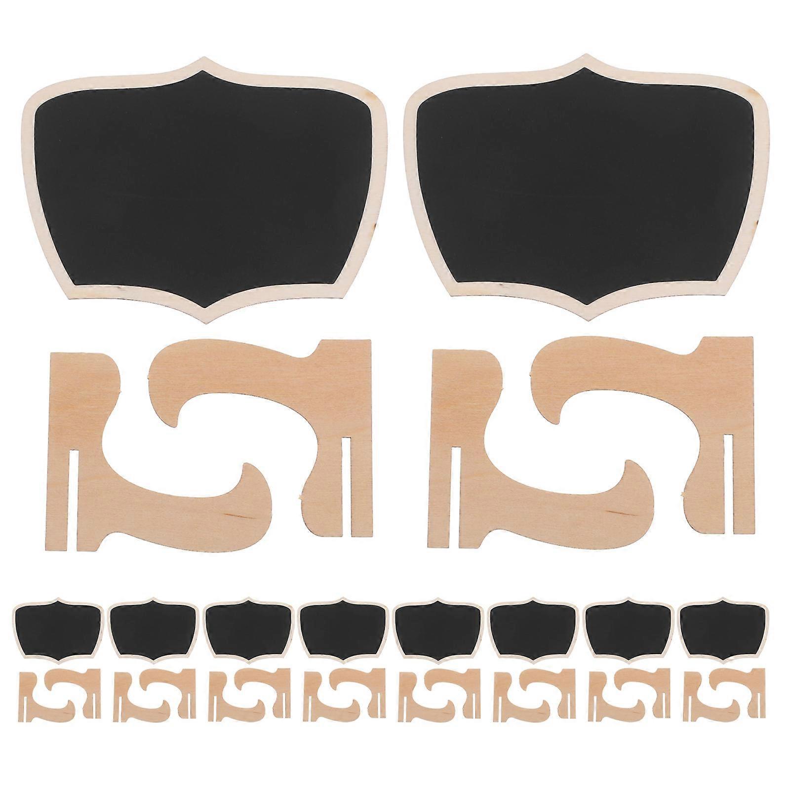 10pcs Black Mini Chalkboard Signs for Food Display Stylish Wooden Table Number Labels for Party Buffet