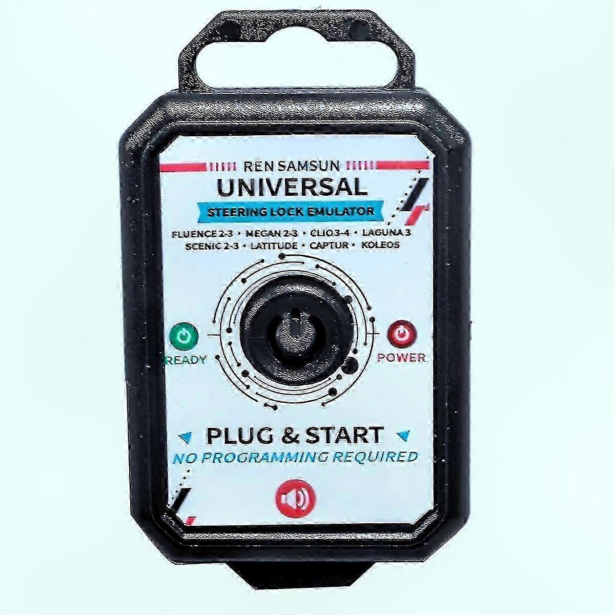 Universal Steering Lock Emulator with ELV Plug and Start Functionality for Vehicles