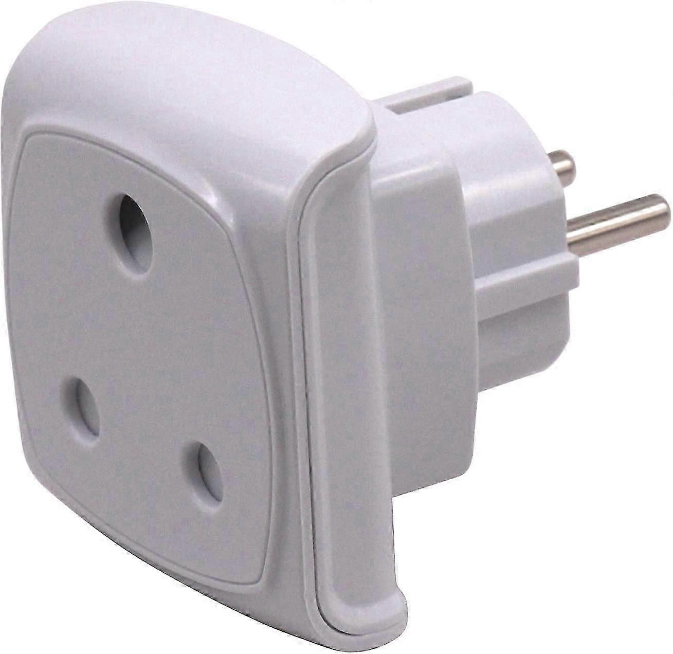 South Africa 3 Pin Adapter, Large Type M Connector (Not for Indian 3 Pin Type D Plug) Convert to 2 Pin EU Plug with Security Shutter