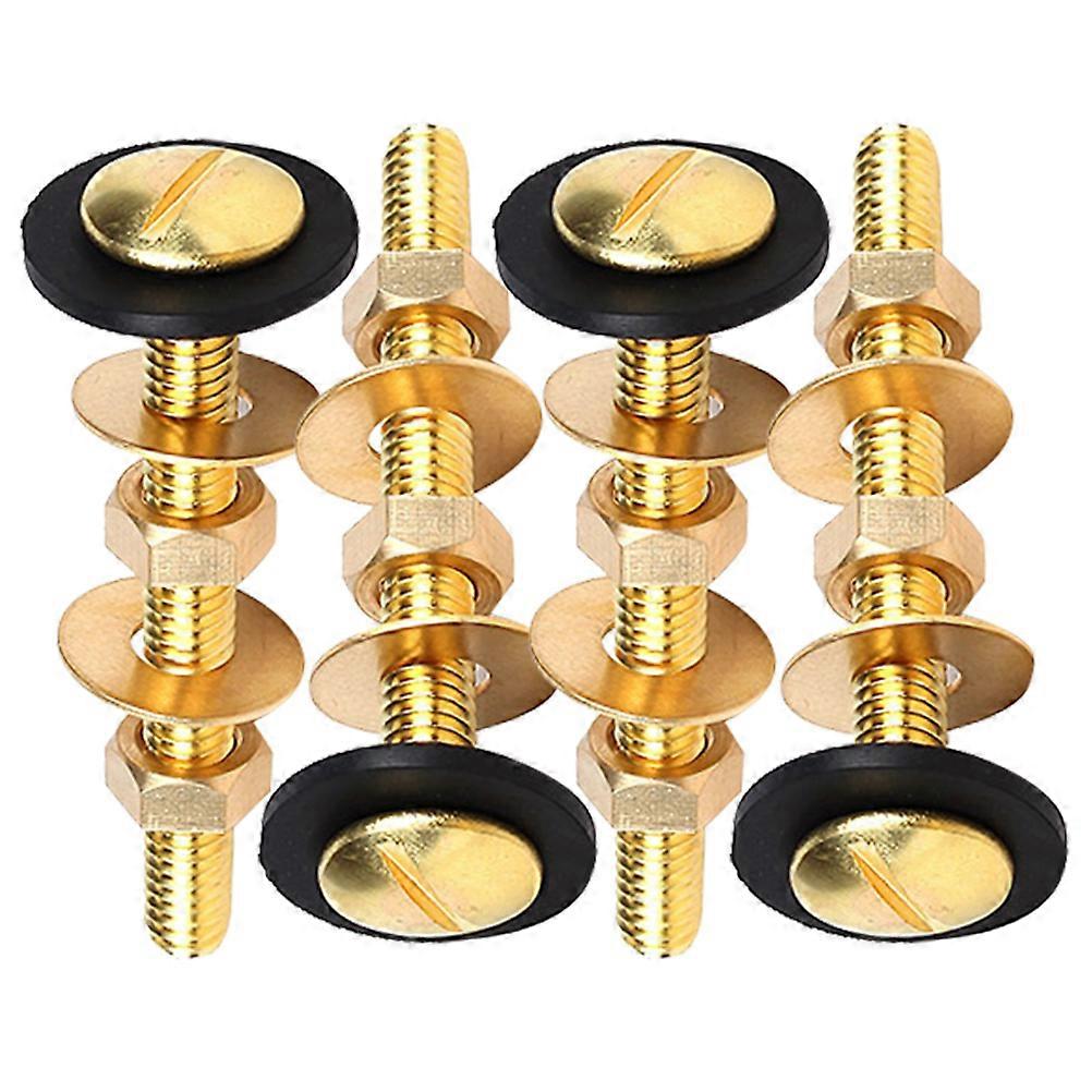 4pcs Heavy Duty Toilet Tank Bolts Replacement Kit with Washers – Durable, Easy to Install Fixing Parts for Toilet Seat and Tank Stability