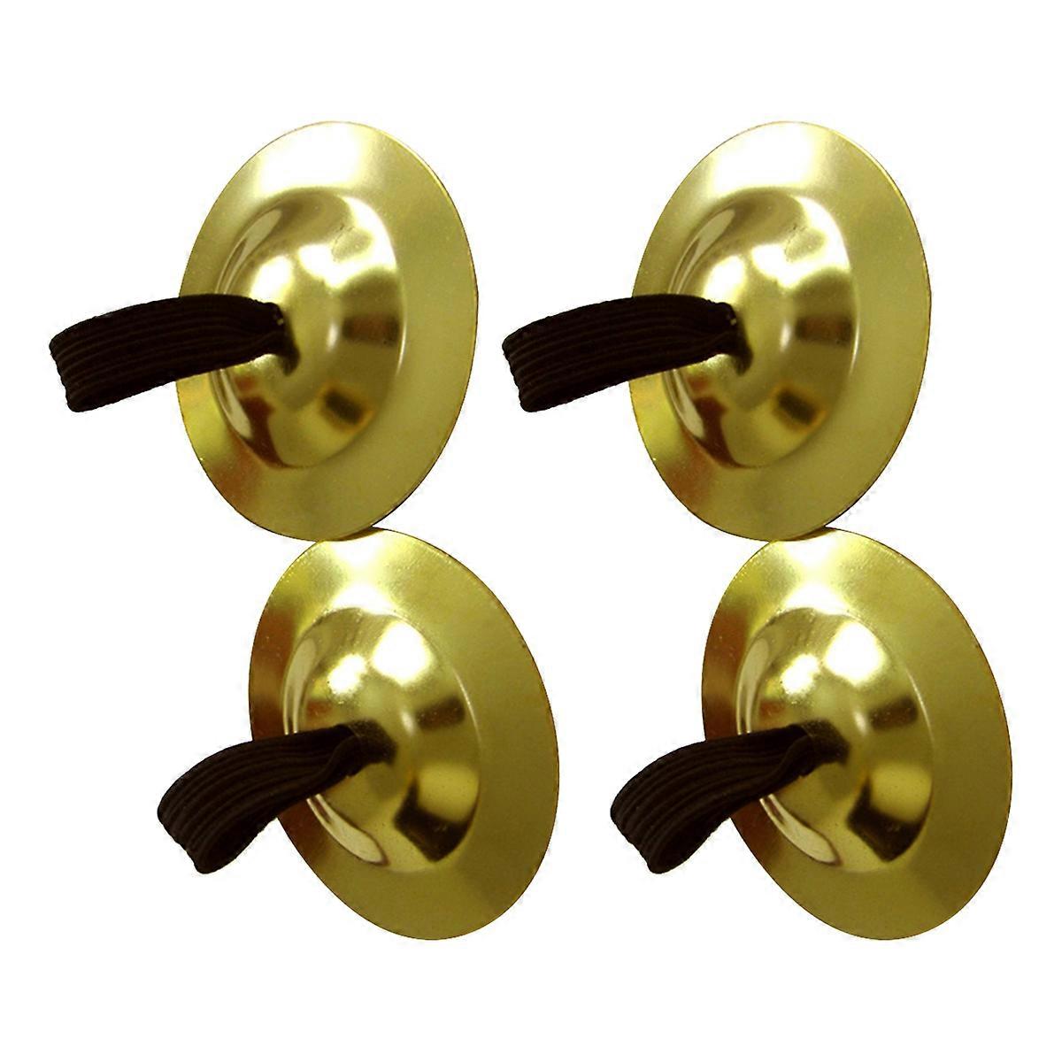 صنج صغير للرقص الشرقي صنج إصبع متين ، آلة إيقاع قوية ، ملحق موسيقي مريح (2 أزواج)