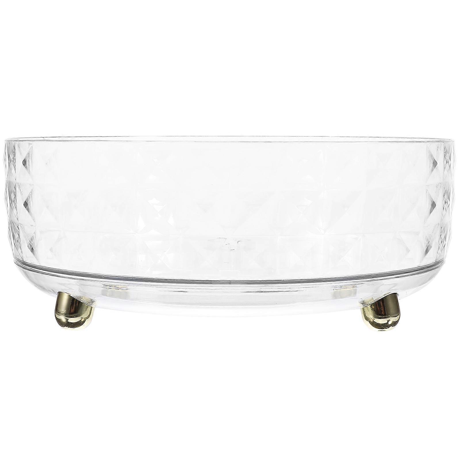 Fragrance Organizer Rotating Design Transparent Tray 23.2X23.2X8.8Cm Dressing Table 1Pack