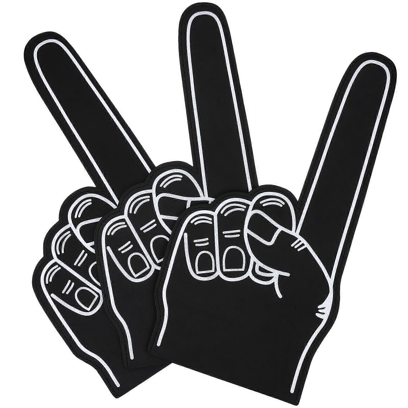 Foam Finger Cheerleading Prop for Party Use 3Pcs Giant Foam Hands