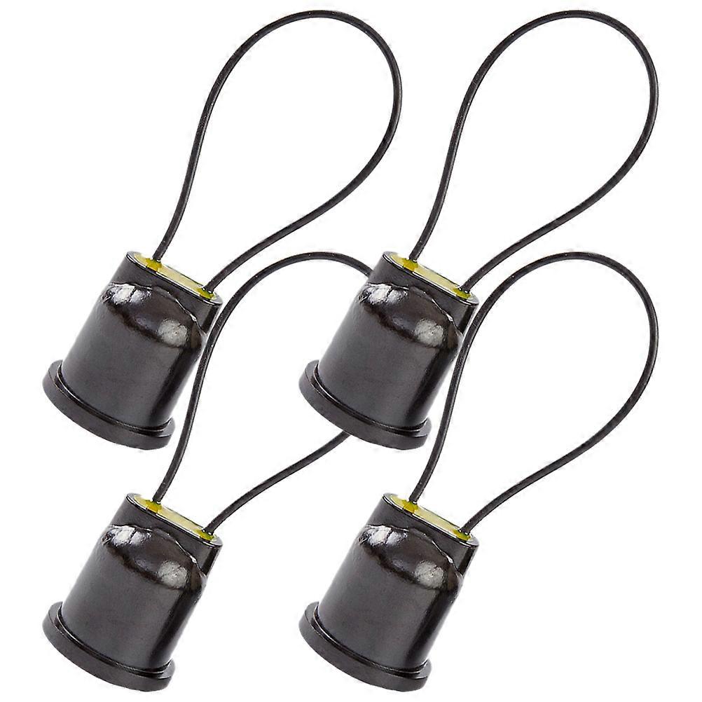 Easy Installation Lamp Socket Head For Courtyard Mine Outdoor Lighting Black High Power 4Pcs