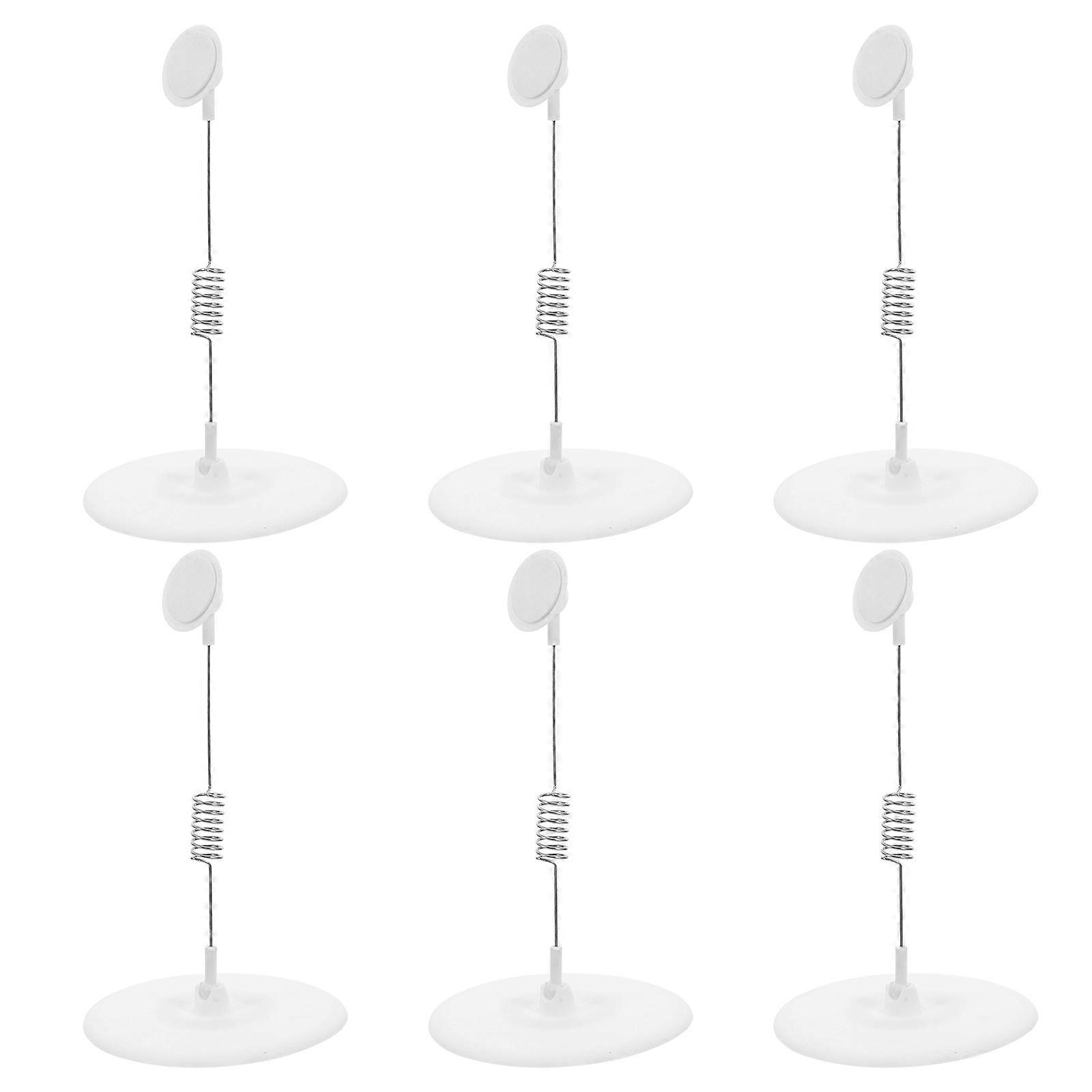 6pcs Table Cards Holder Hotel Table Number Stand Memo Holder Adhesive Sign Holder Menu Display Stand Business Poster Holder