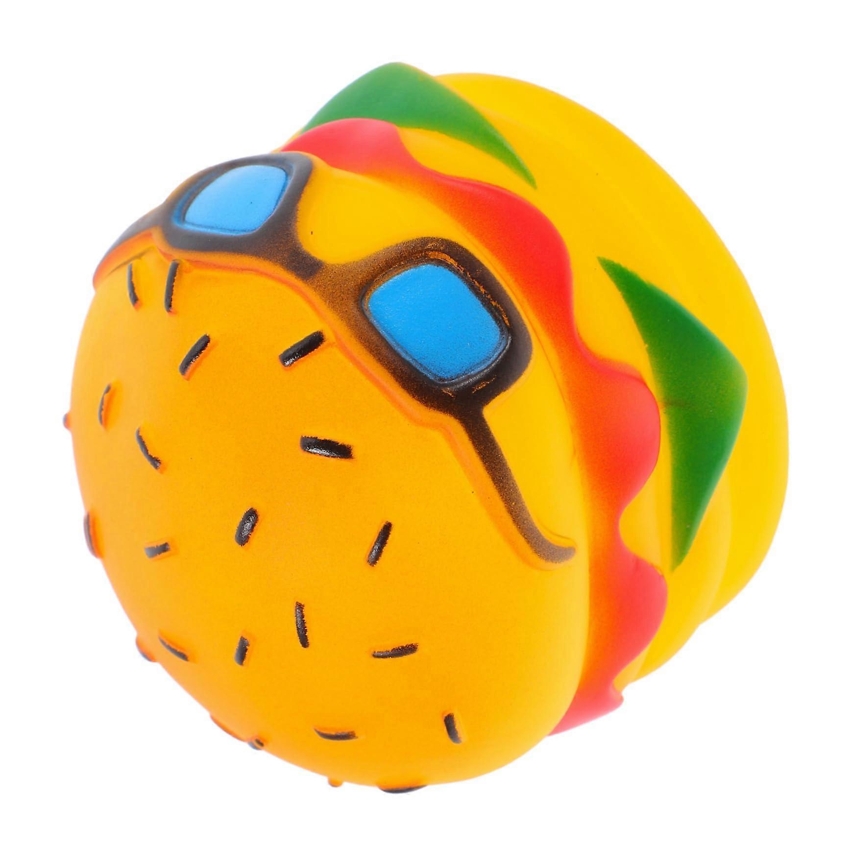 Stimulating Dog Toy - Squeaky Chew Toy for Puppies and Dogs, Food Motif Bite Toy, Durable Material for Interactive Play