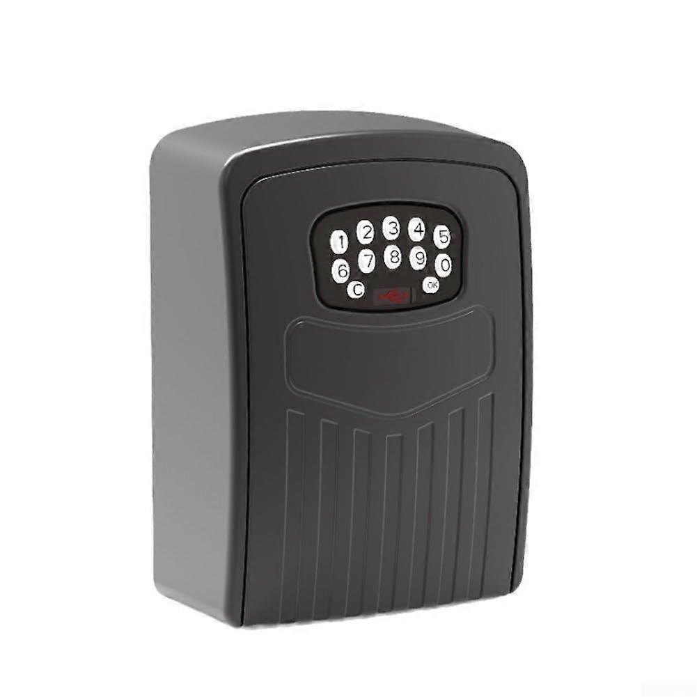 Innovative weatherproof key safe with digital code access and smartphone compatibility via app (black)
