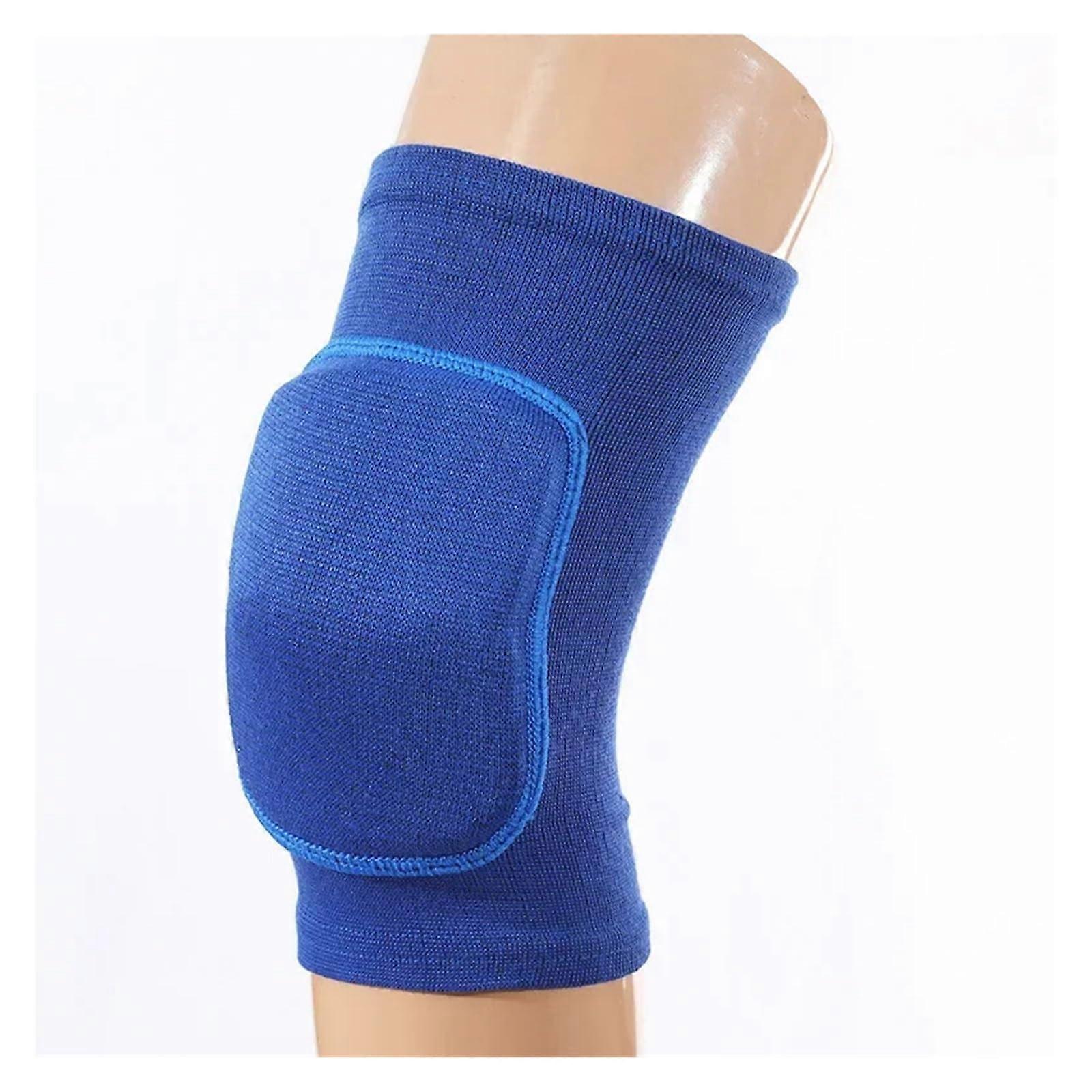 Knee Brace 1 Pair Thickened Sponge Padding, Elastic Knee Protector For Dancing And Workout, Blue, Size M