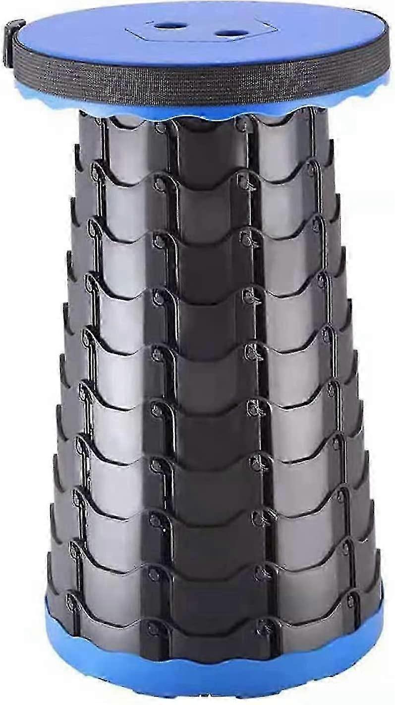 2025 portable folding chair stool, adjustable height telescopic stool, suitable for camping, fishing, barbecue (blue)