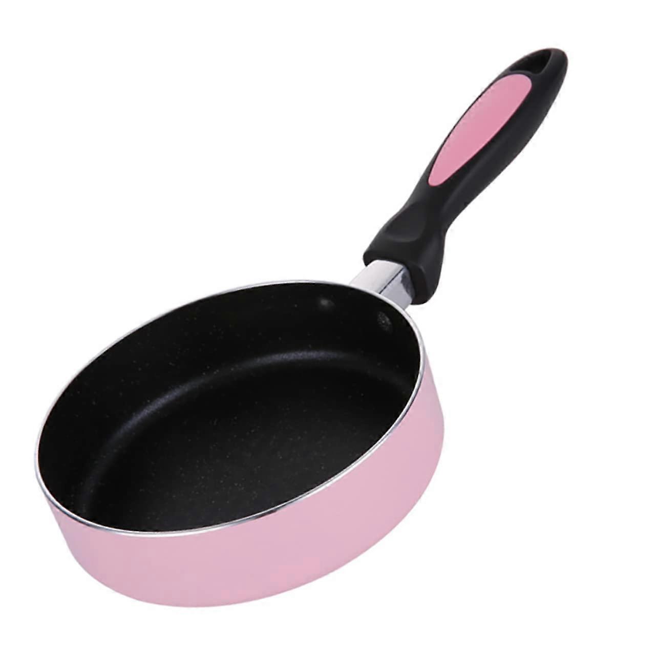 Non-Stick Pancake Pan Pink Mini Skillet for Frying Eggs Compatible with Induction Cookers and Gas Stoves Easy to Clean
