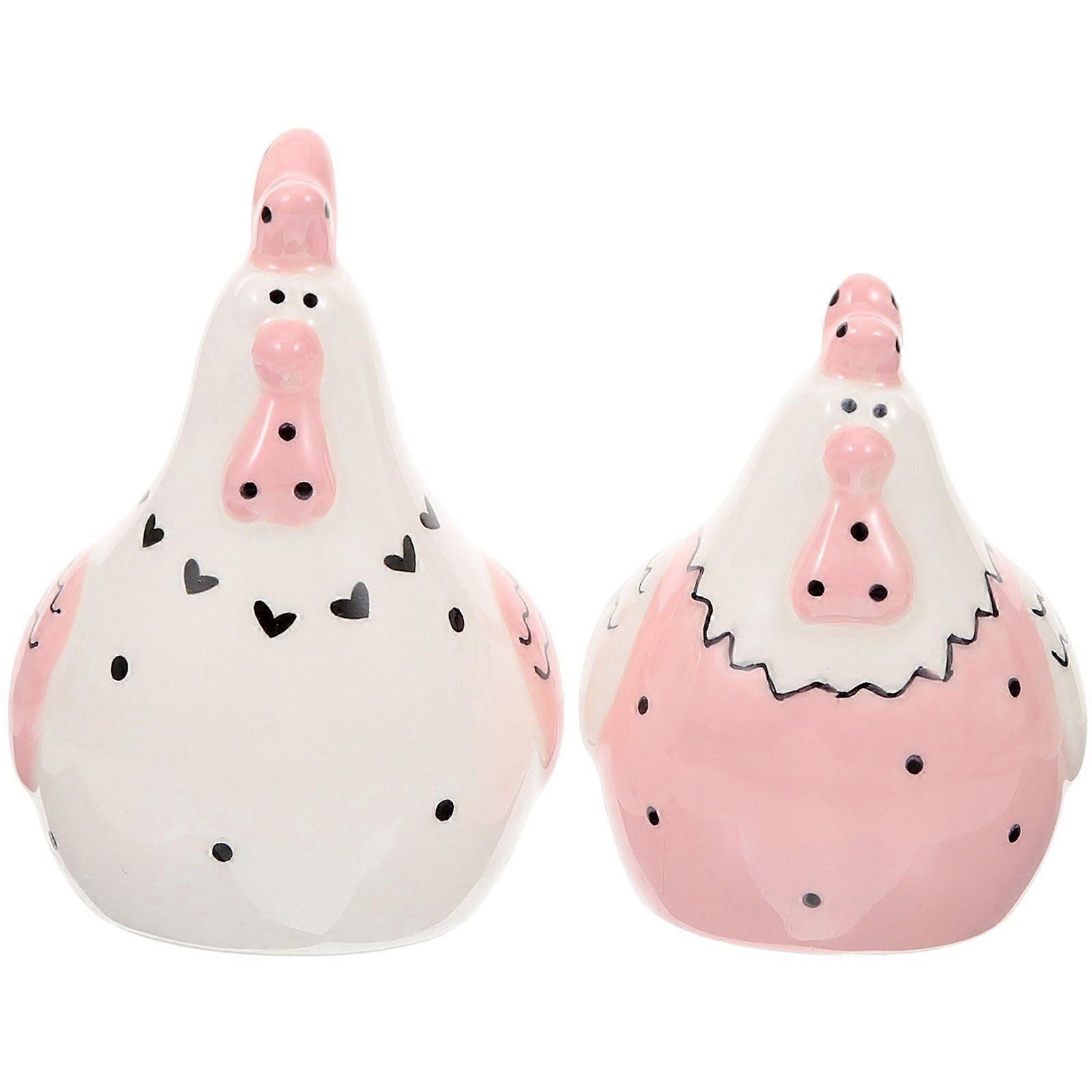 2pcs Kitchen Use Decorative Spice Jar Unique Seasoning Jar Food-grade Ceramic Seasoning Jar