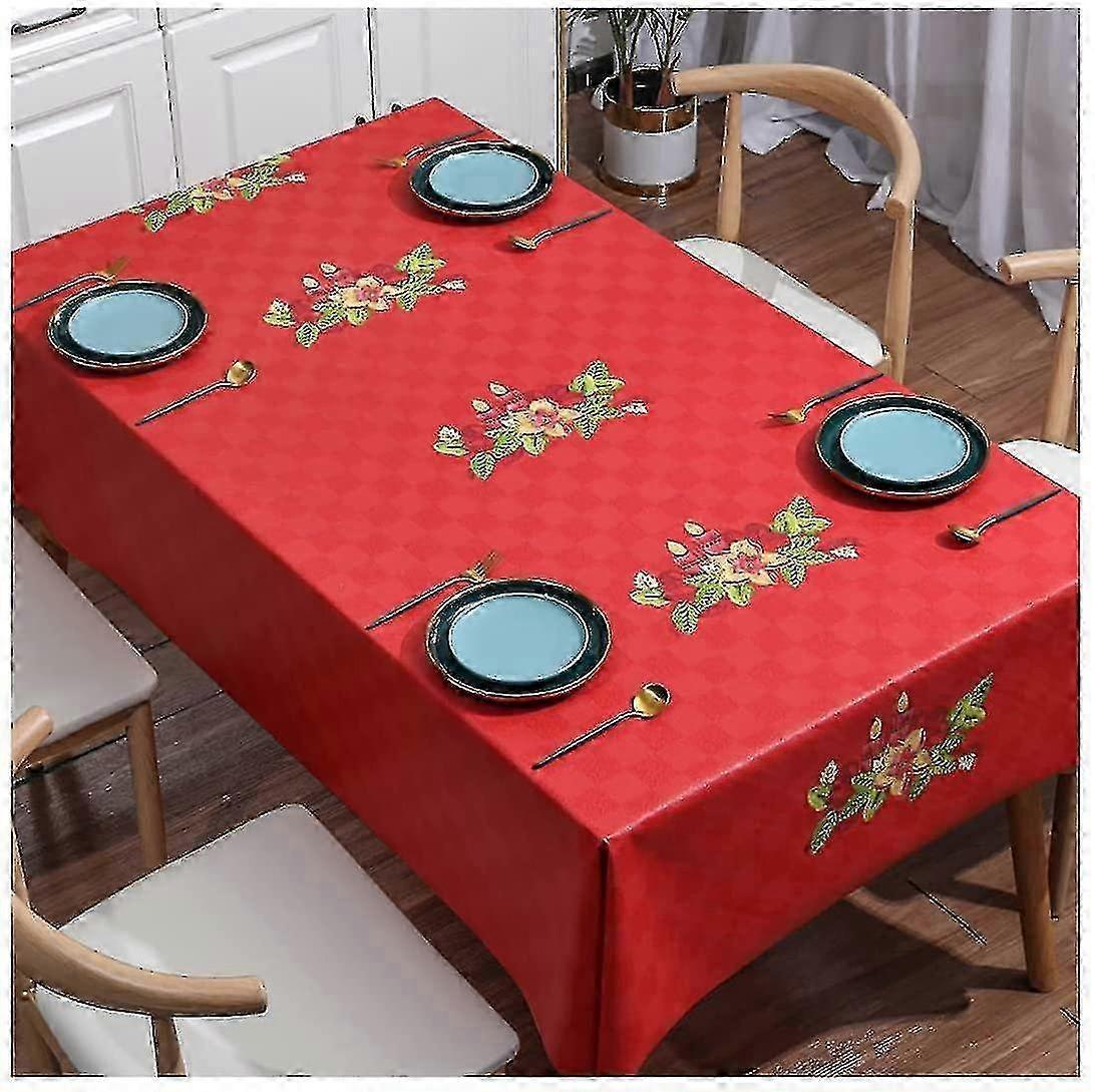 Christmas Tablecloth Rectangular Washable Christmas Tablecloth