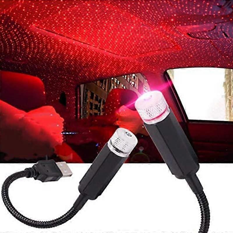 Universal USB Mini Car Ceiling Starlight Projection LED Light Adjustable Interior Car Light USB Powered Compact Lamp