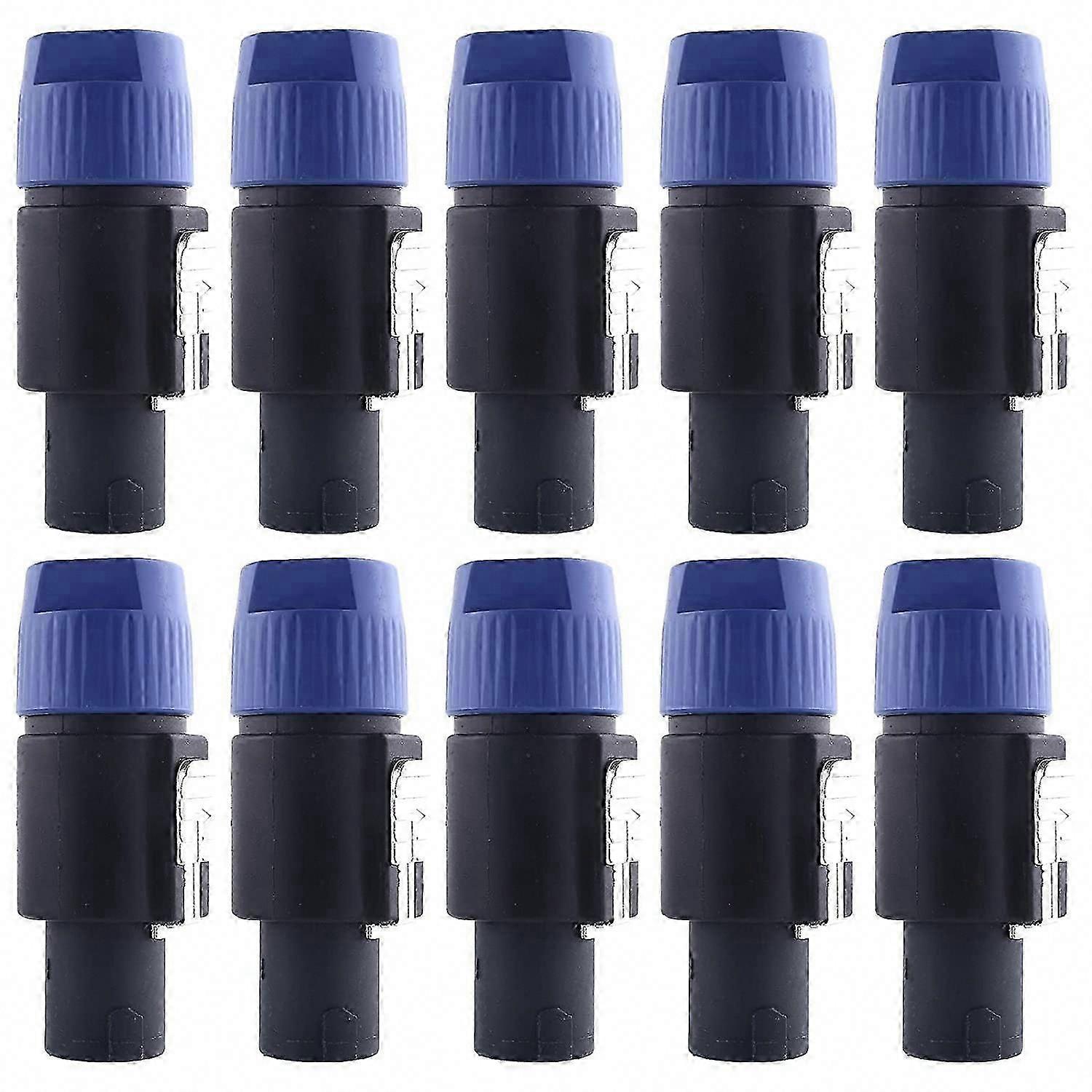 10Pcs NL4FC Speaker Cables 4-Pin Speakon Connectors with Twist Lock Waterproof for Audio