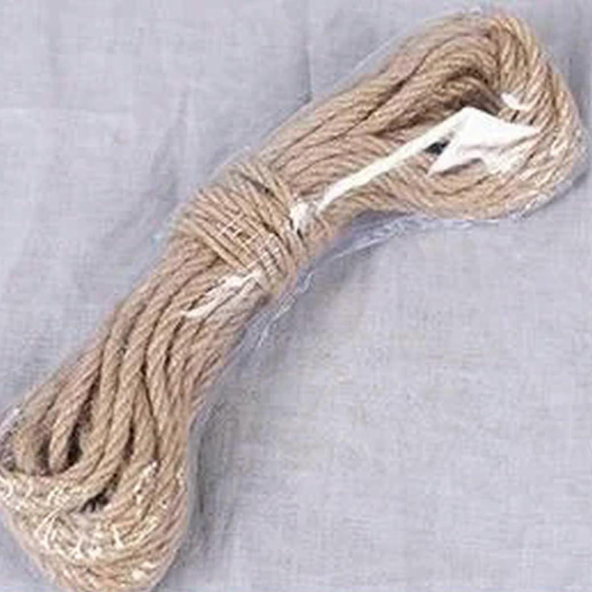 Natural Jute Rope 6mm x 10m Macrame String For DIY Crafts Handmade Decoration Pet Scratching