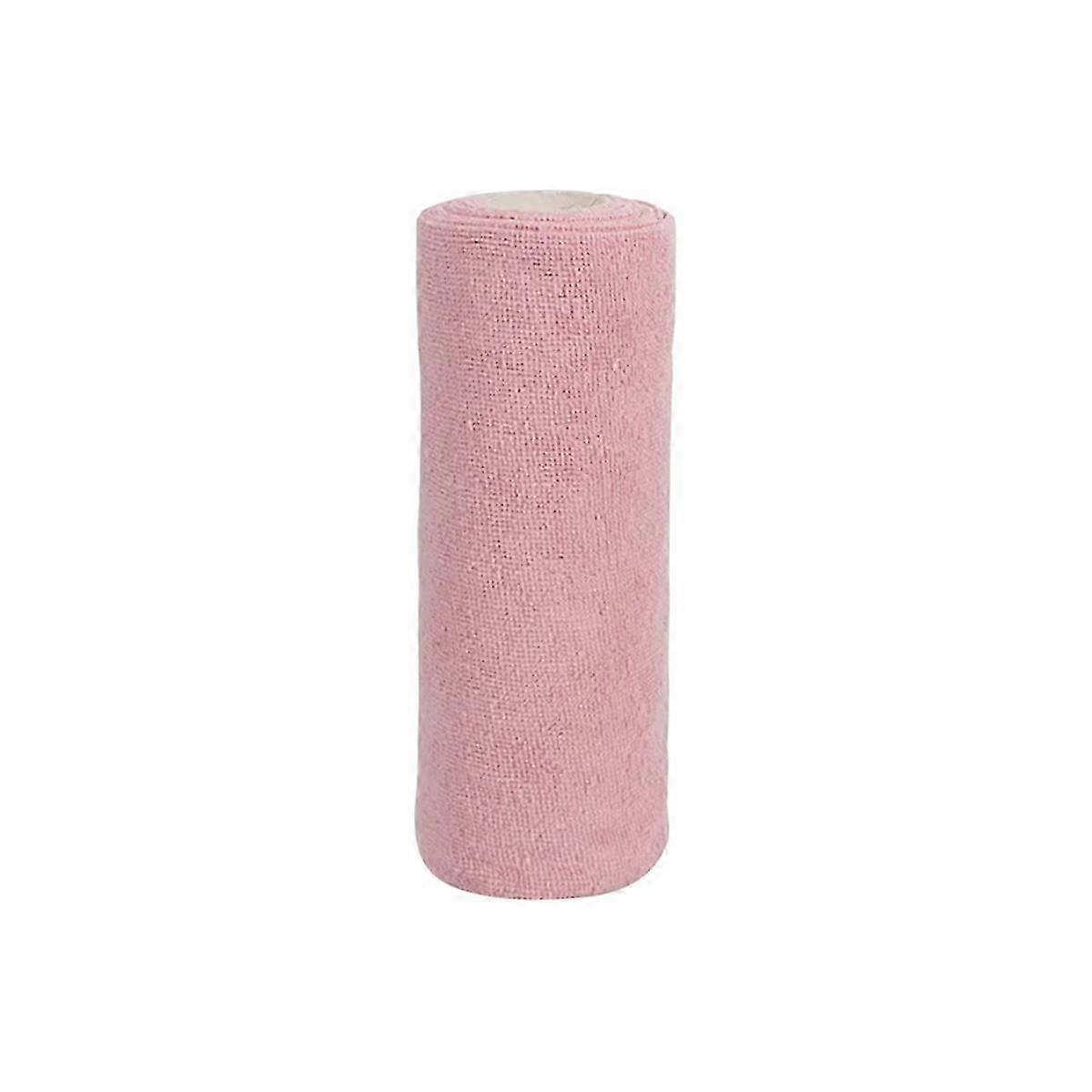 Reusable Cleaning Wipe Household ,Microfiber Towel Rolls Dish Rags Wash Paper Towel Replacement,Pink