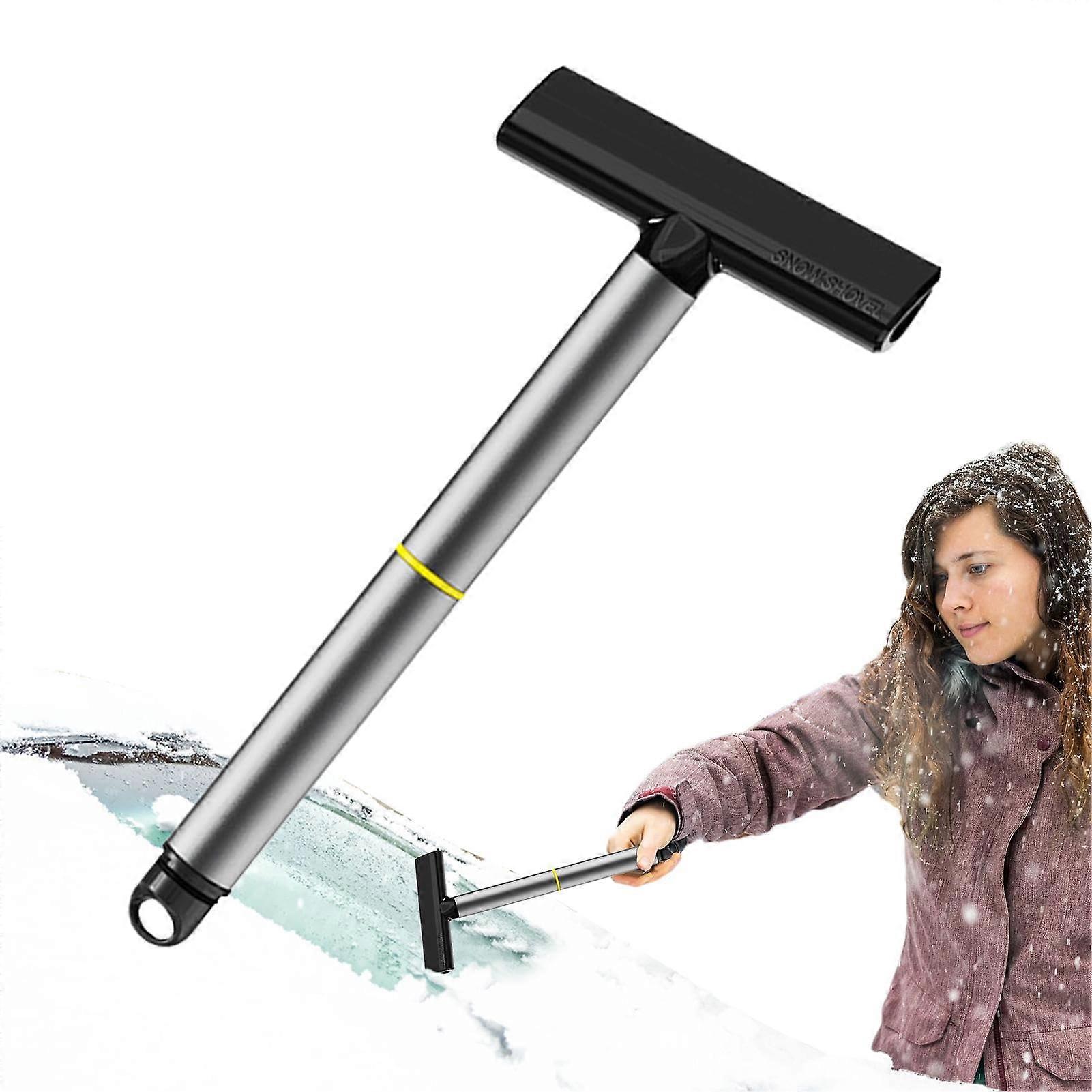 Ice Window Scraper, Auto Window Snow Shovel, Comfortable TPU Handle Snow Removal Tool for Trucks, RVs, Sedans, Home Window, SUVs