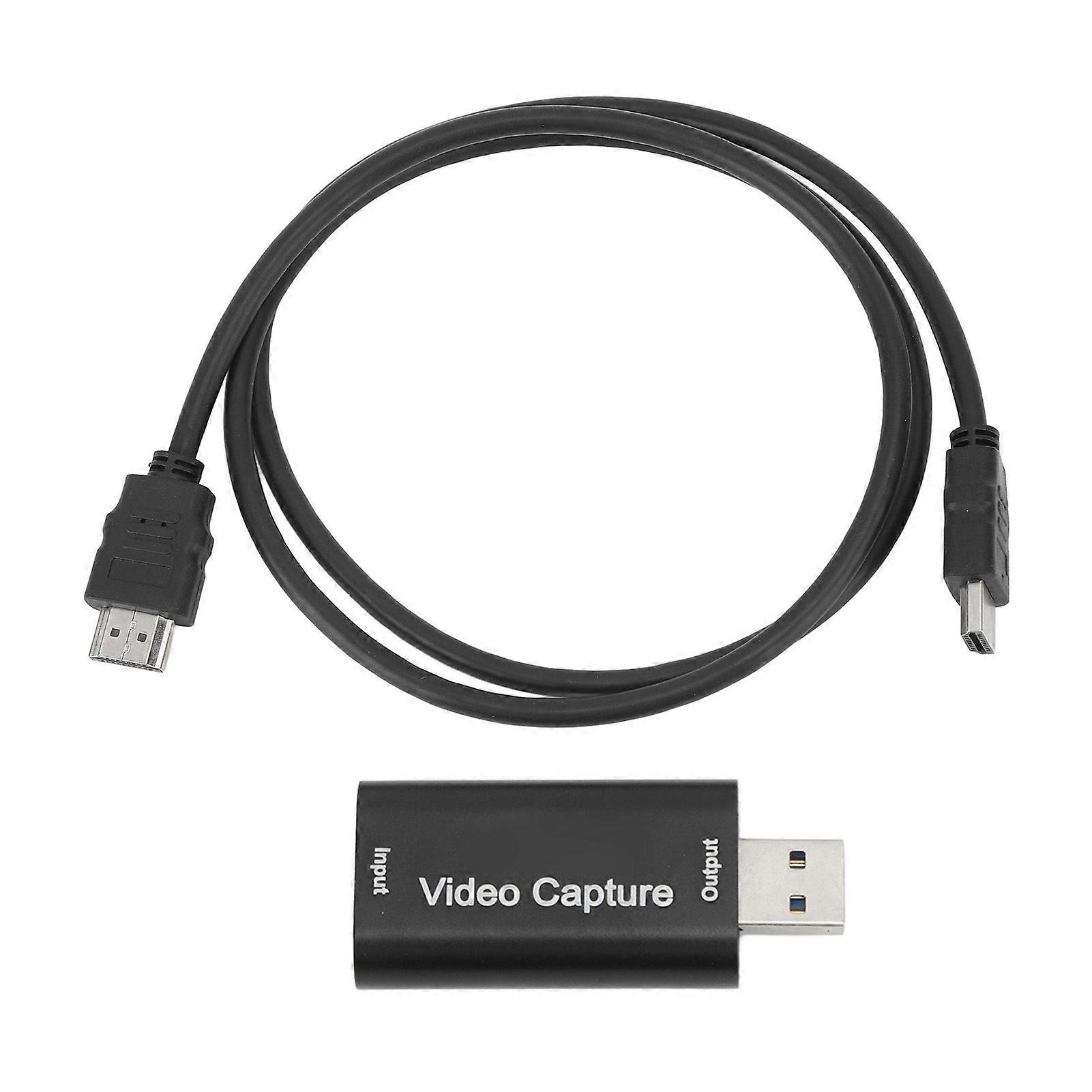 HD Multimedia Interface To USB Video Capture Card 4K 1080P 30FPS Audio Video Capture Card Supporting Real Time Video Streaming Output for Computers Mo