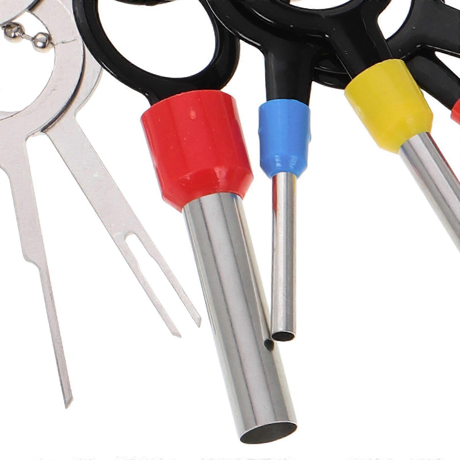 21PCS Terminal Removal Tool Depinning Tool Electrical Connector Pin Removal Tool Kit Pin Extractor Terminal Release Tool Set for Car
