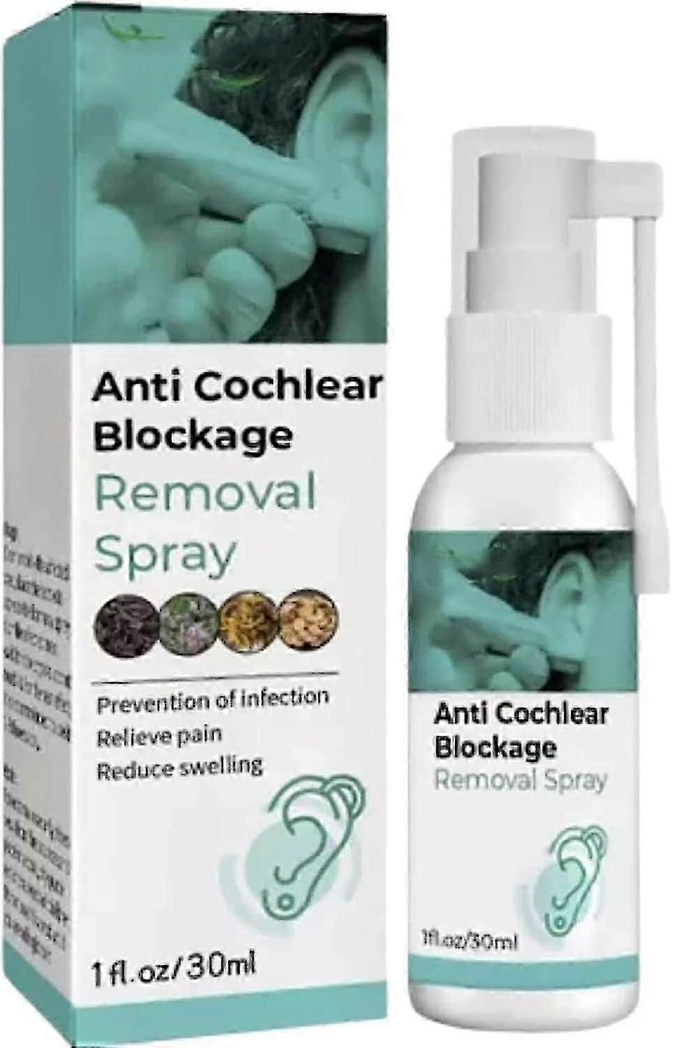 Anti Cochlear Blockage Removal Spray, Natural Earwax Removal Spray For Cochlear Blockage