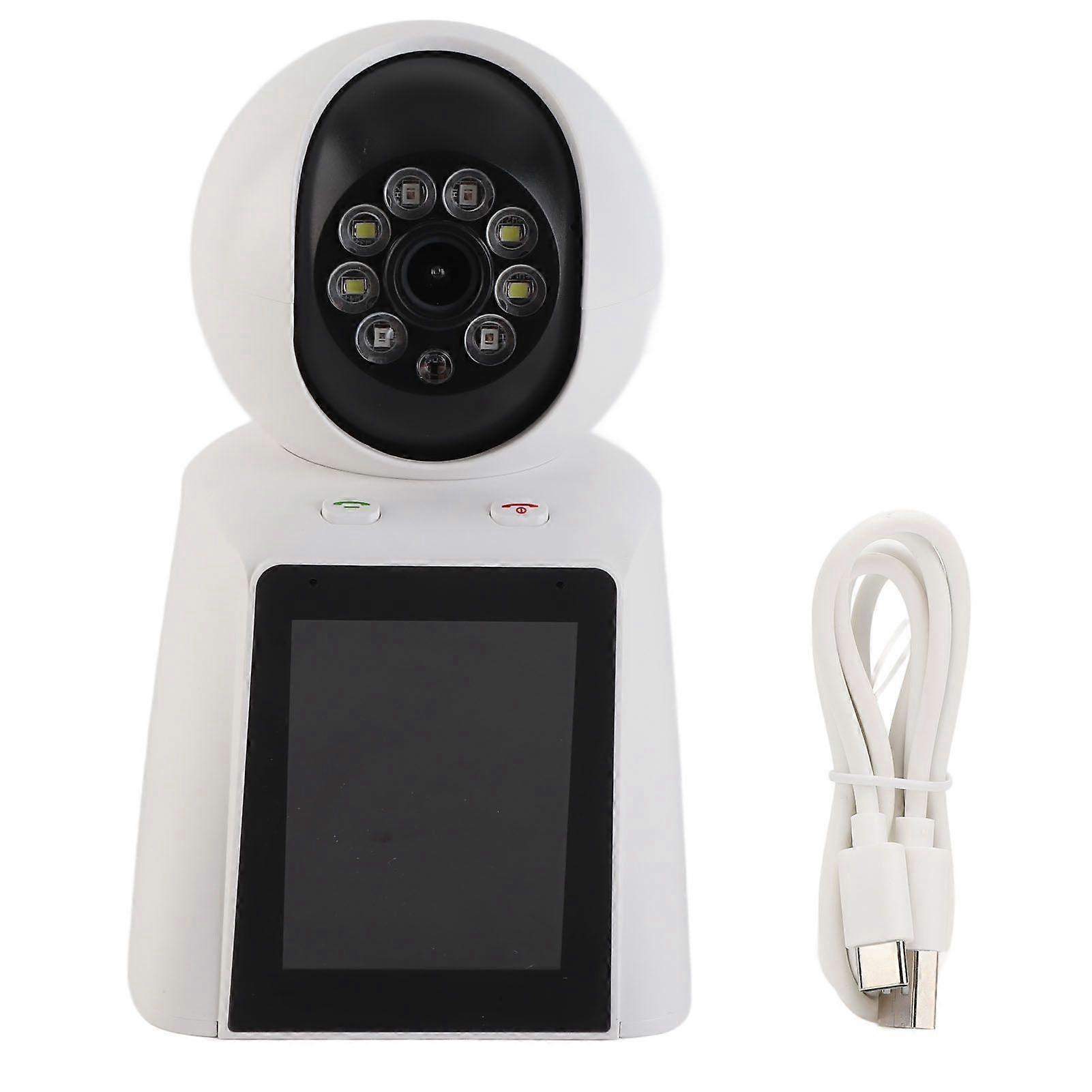 3MP Video Baby Camera HD 1080P Intelligent Remote Monitoring 2 Way Talk Indoor Security Camera with Screen for Baby Elderly Care