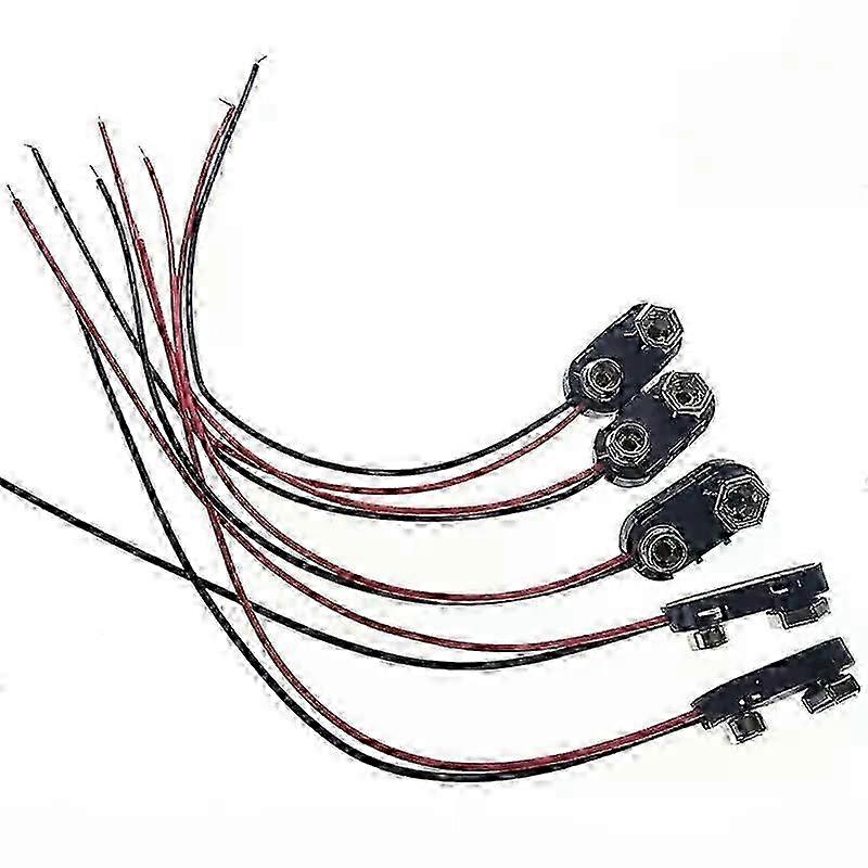 5Pcs/lot I Type 9V Battery Snap Cable Connector 9 Volt Battery Clip...