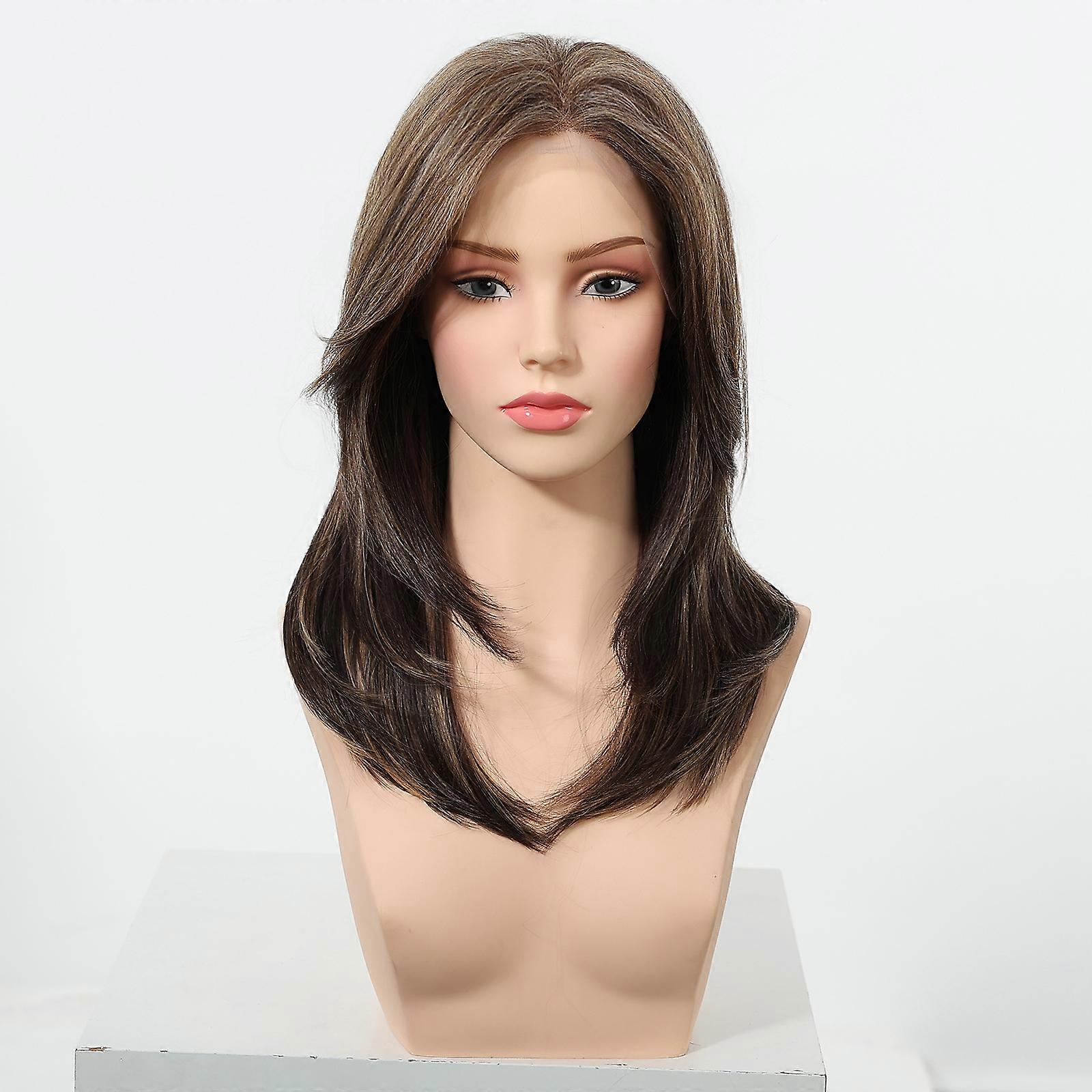 Side Bangs 13x4 Free Parting Lace Front Wig for Women – Heat-Resistant Synthetic with Natural Look