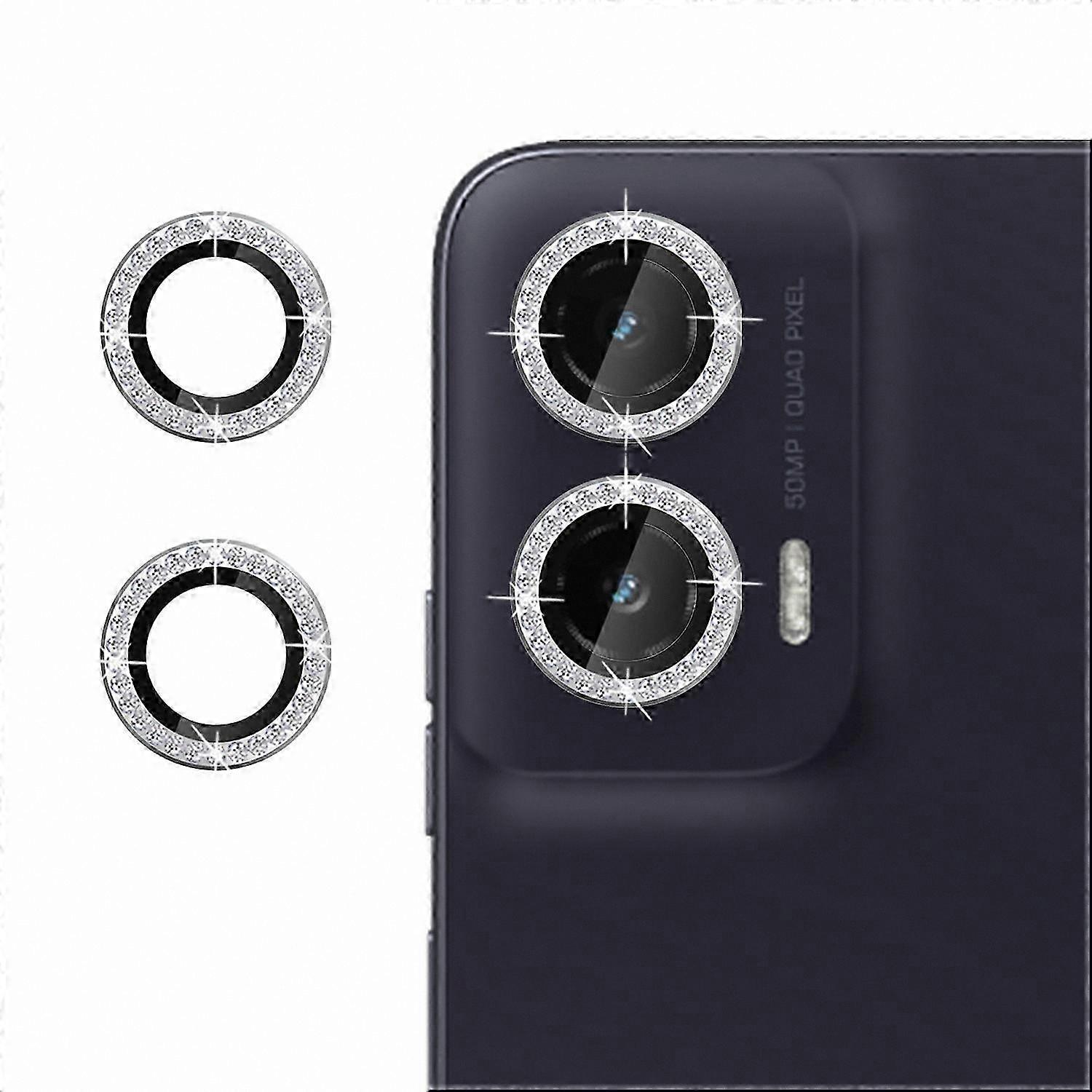 5G Camera Lens Protector with Diamond Ring Design - Tempered Glass for Scratch Resistance