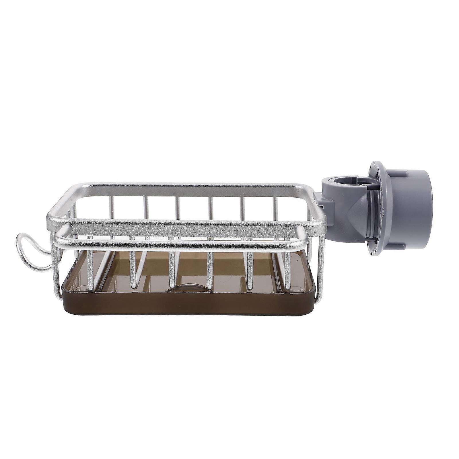 Faucet Drain Rack for Kitchen Use Stainless Steel Silver Adjustable Height Efficient Water Draining