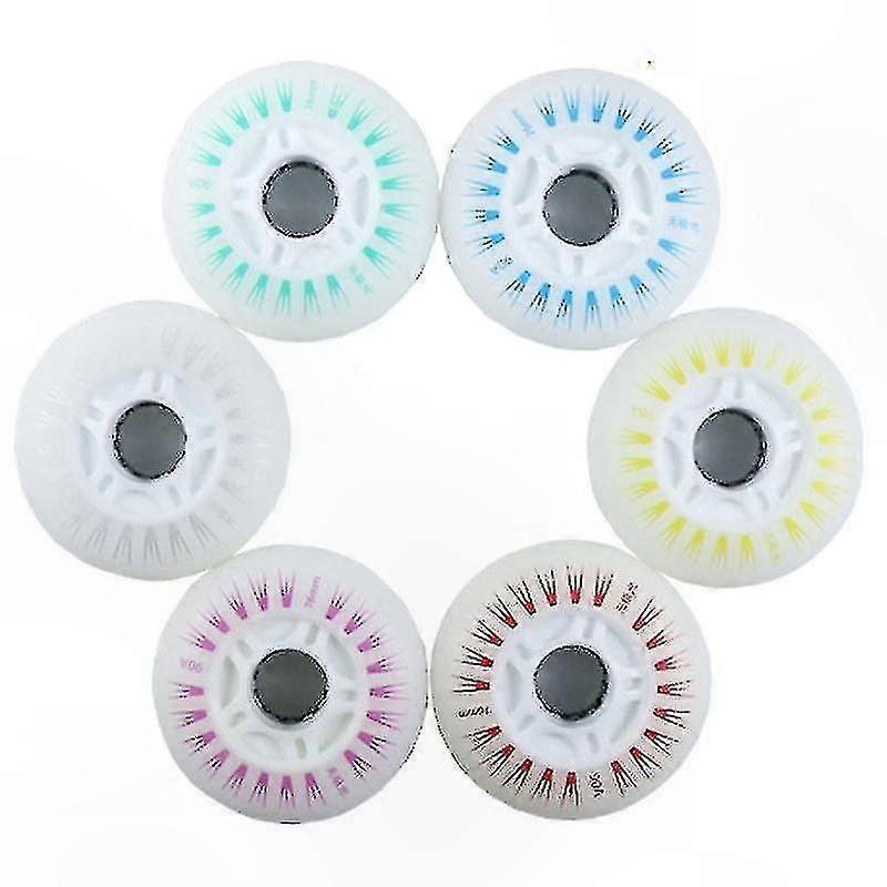 Inline Skate Wheels with LED Lights, 4 Pack, 90A Hardness, Sizes 72mm 76mm 80mm