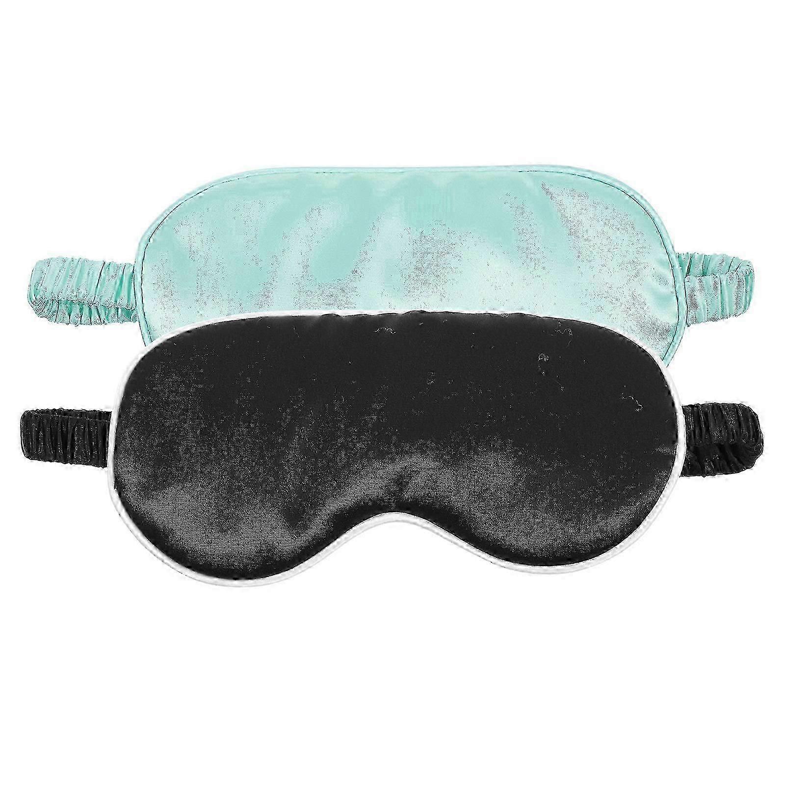 Luxury Imitated Silk Sleep Eye Mask Set for Travel and Home Use in British Style