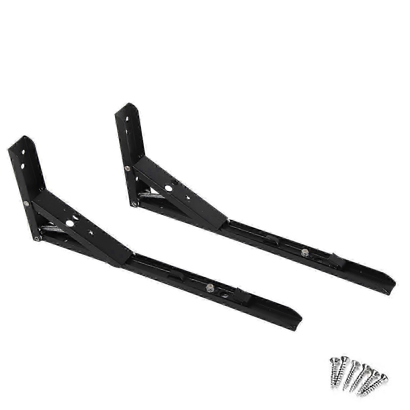 2 Pcs Folding Shelf Brackets Stainless Steel Collapsible Wall Mounted Shelf for DIY Bracket