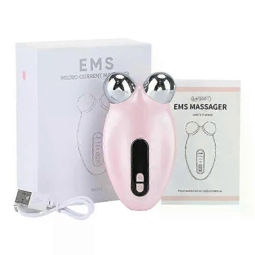 2025 Face Lifting 3D Roller Massager Machine EMS Microcurrent Blue Red Light Therapy V Shaped Double Chin Remover Face Tighting Tool