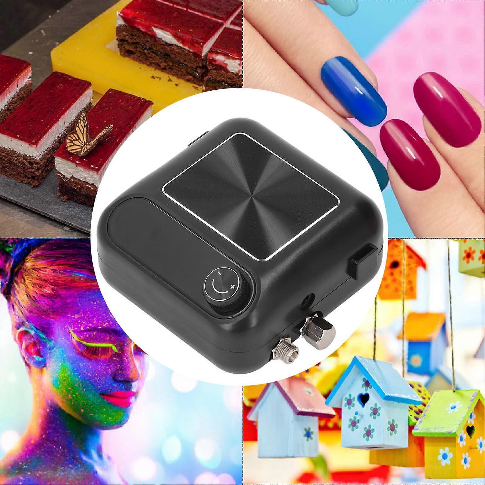 Mini Airbrush Kit HSA9K-2 12L/min Stepless Control US Plug