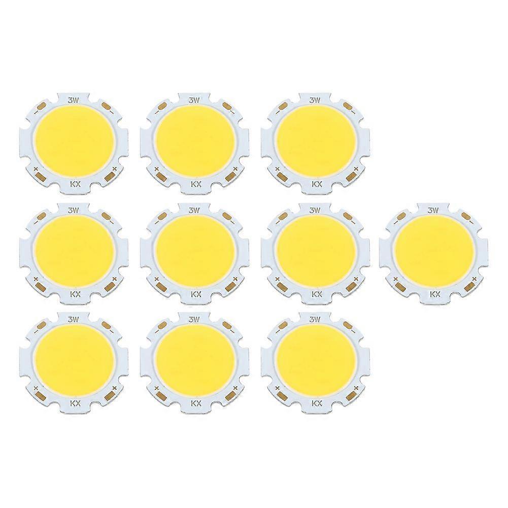 10pcs Round COB 3W High Power LED Chip Bulb Lamp Light Natural White