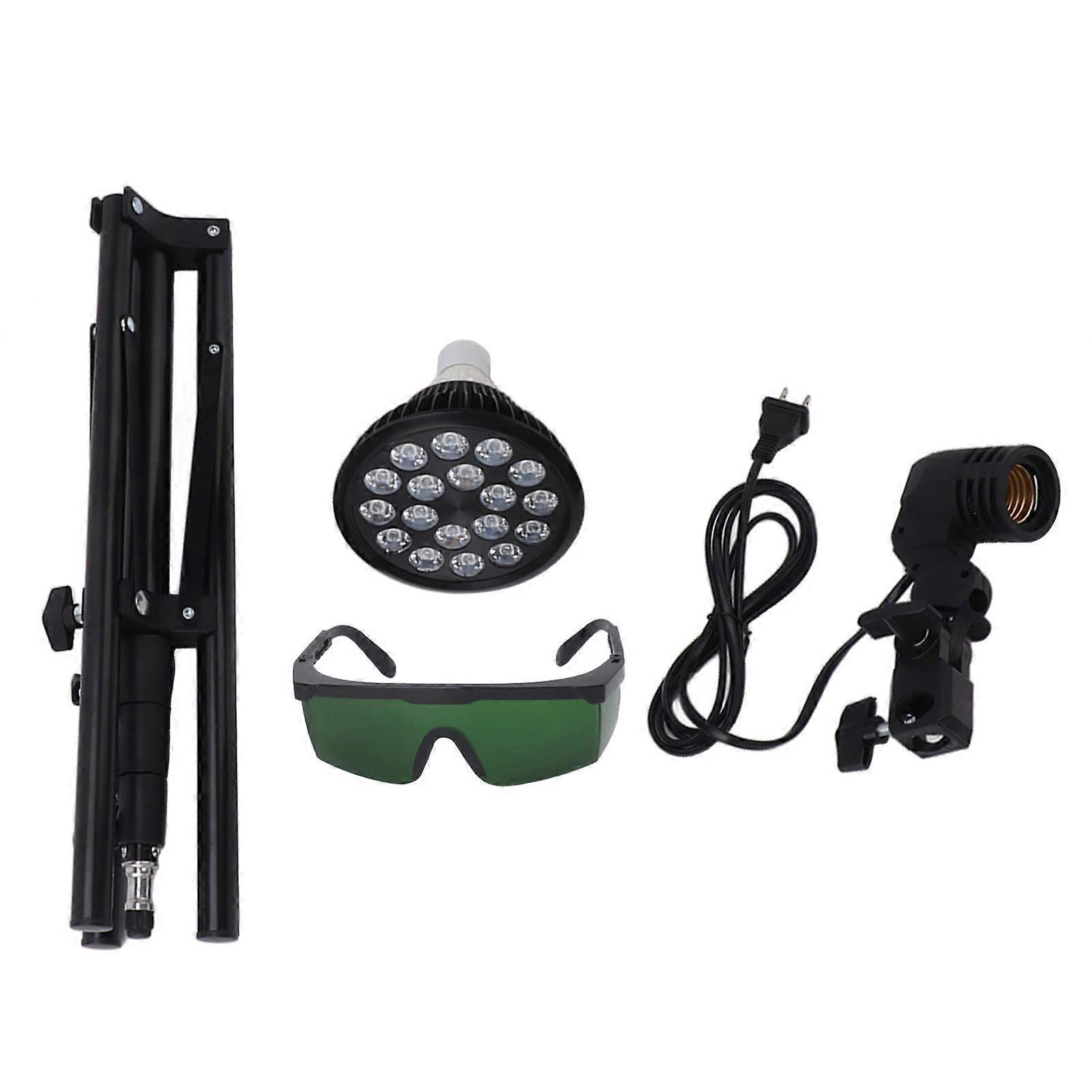 Taning Lamp 460nm Sun Light Skin Tanning Light Adjustable Tripod 54W 100240V with Light Bulbs for Face Body US Plug