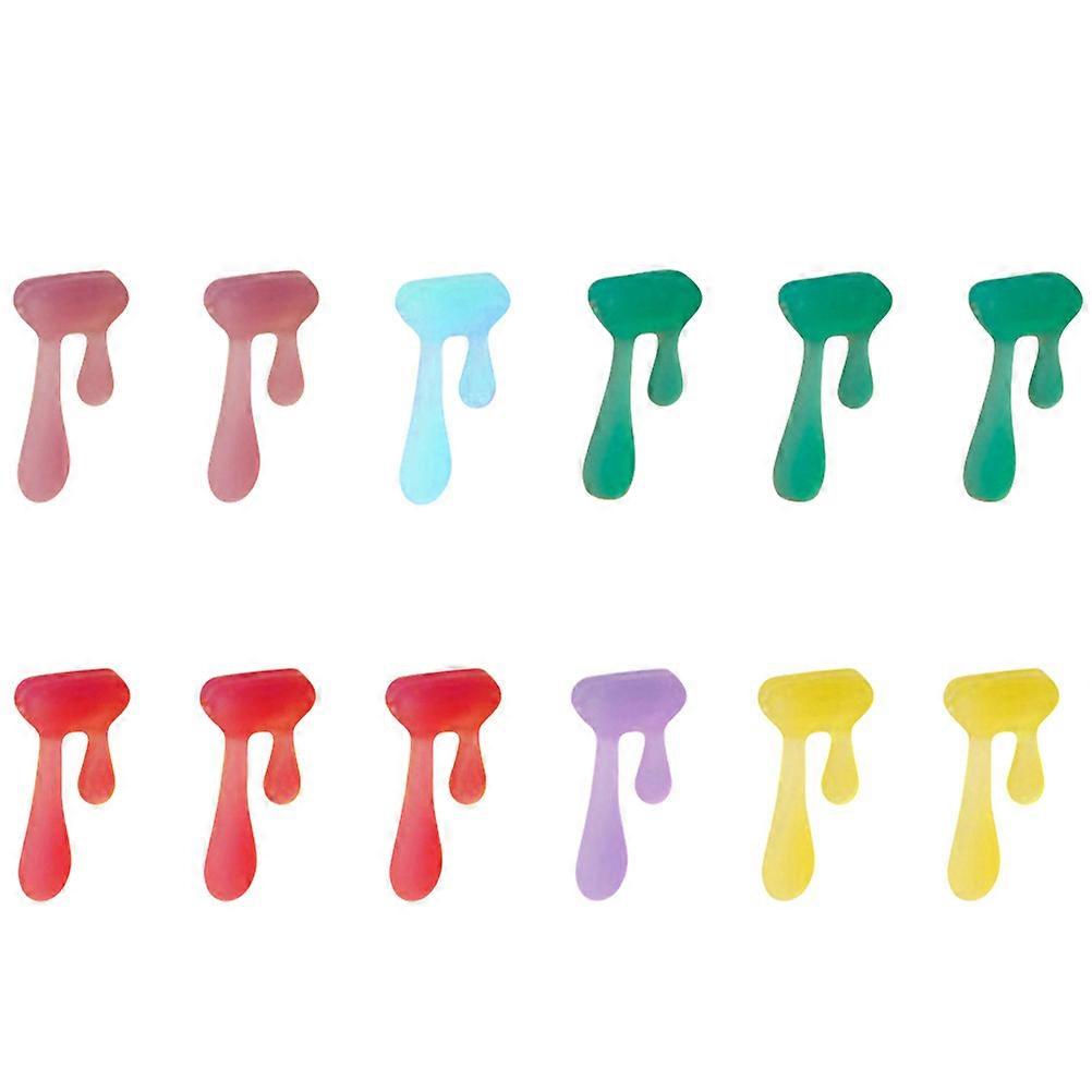 24Pack Silicone Water Drop Glass Recognizers For Hosts And Guests Assorted Color Identify Wine Glasses