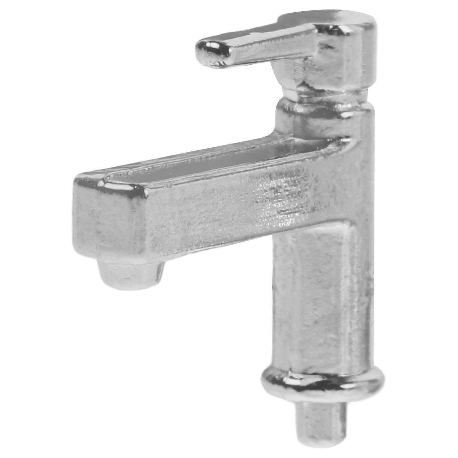 Alloy Dollhouse Faucet Miniature for Pretend :12 Scale Scene