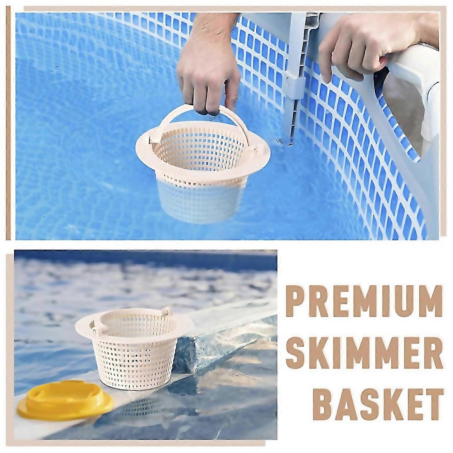 For 2pcs Pool Skimmer Basket With Handleleaves Removal Swimming Pool Filter Basket For