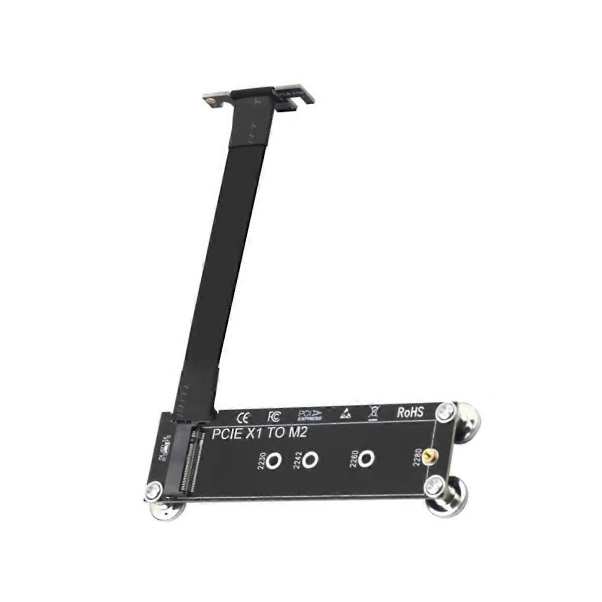 PCI-E 3.0 X1 to M.2 NVMe SSD Extension Cable 90 Angle M Key NVMe/ NGFF SSD Riser Card Adapter Supp