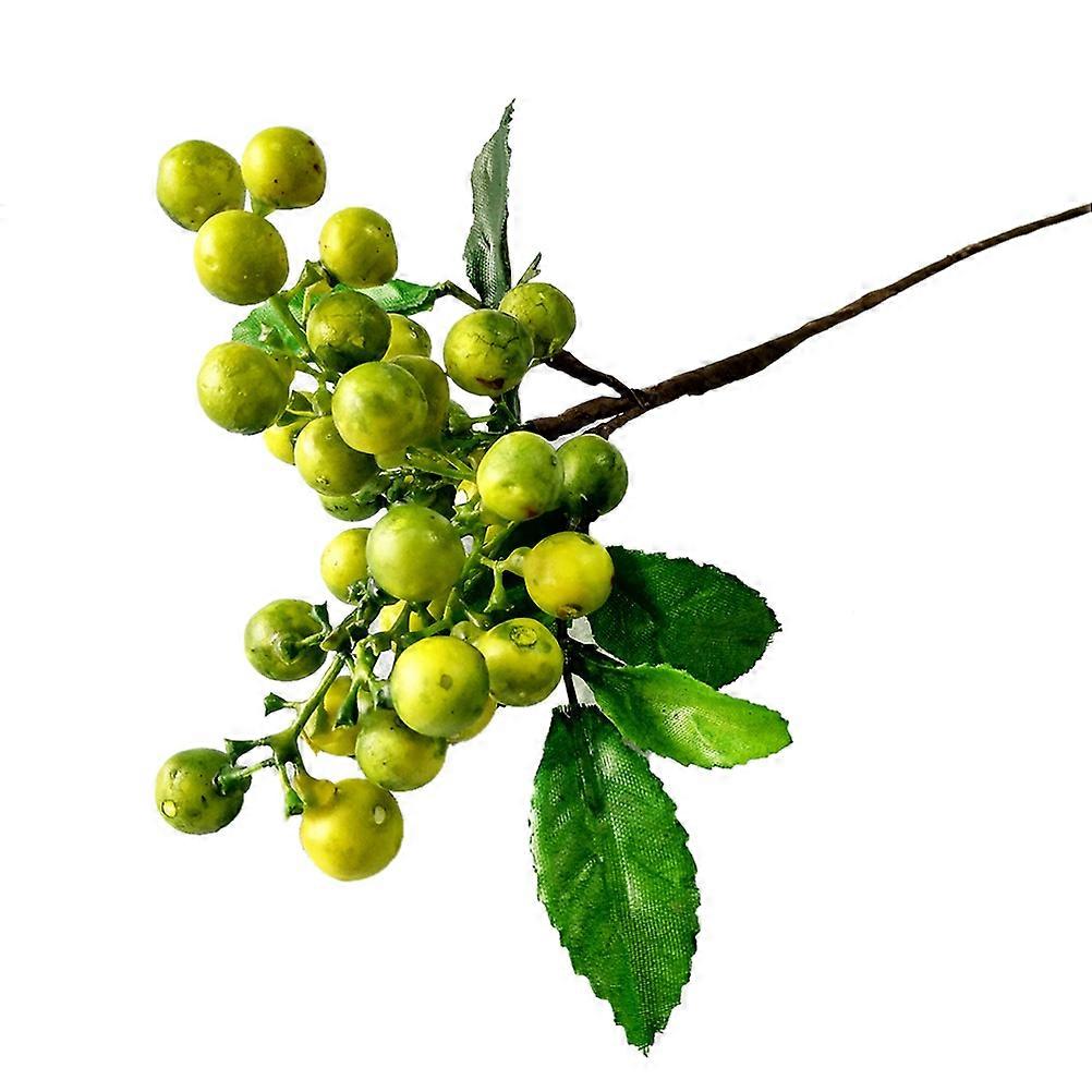 Artificial Lifelike Berries Green Fade-Resistant Simulation Decorative Fruit for Decoration Use