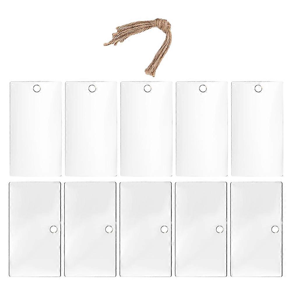 Blank Acrylic Labels Basket Tags for Storage 40Pcs Transparent Hanging Ornaments