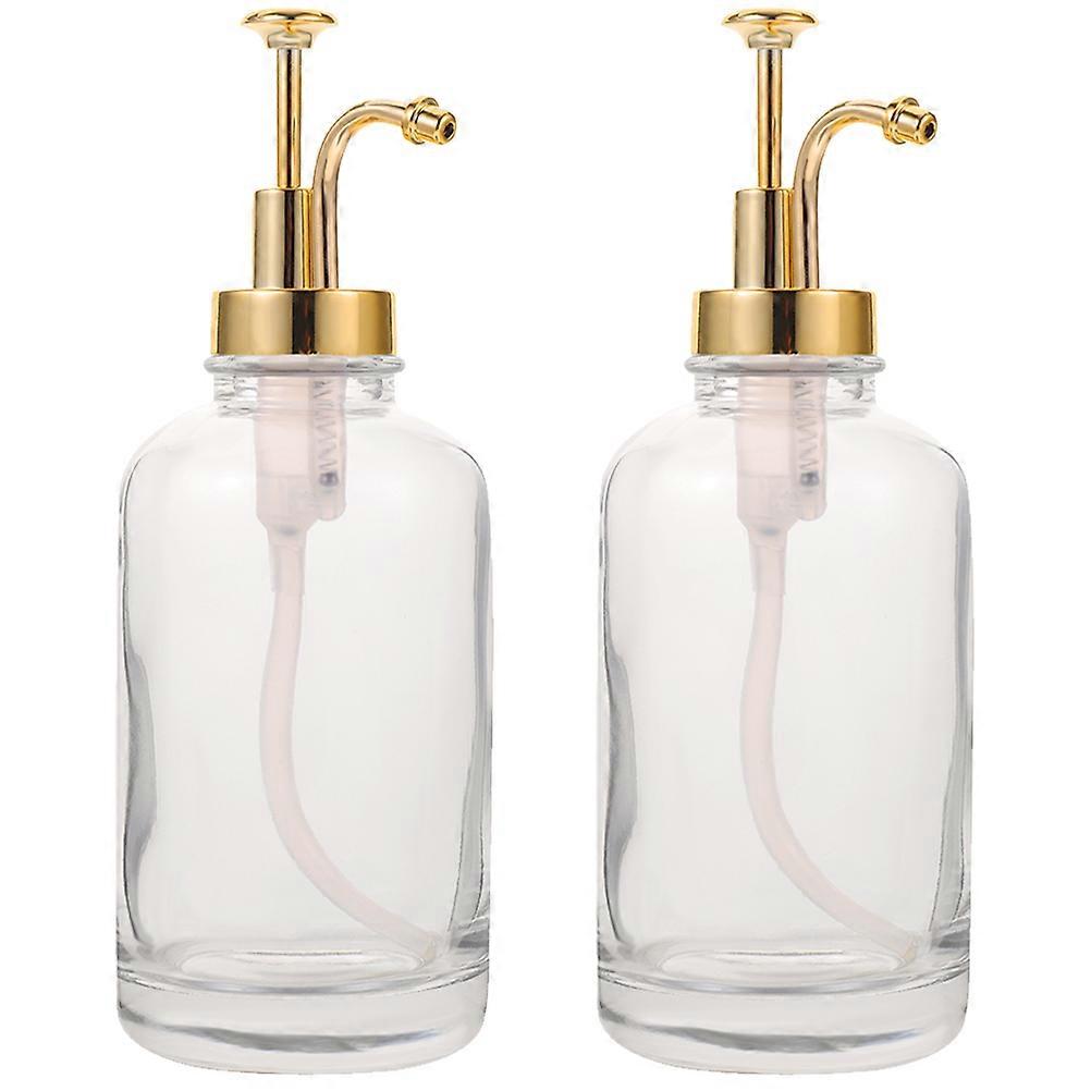 Dispenser per sciroppo di caffè in vetro e acciaio inossidabile, 2 pezzi