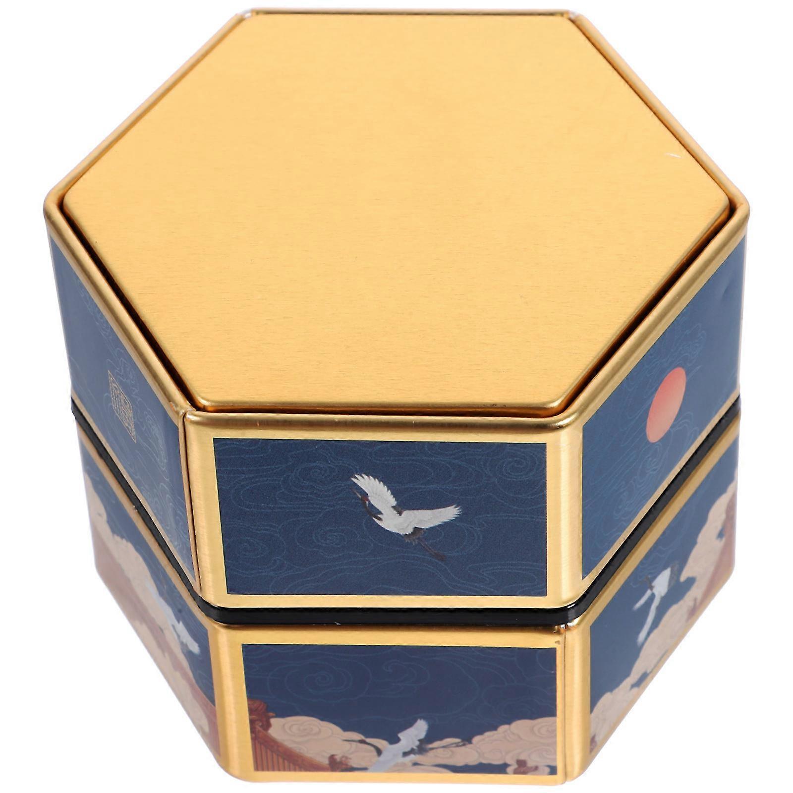 Airtight Food Storage Container for Storage 2Pcs Tinplate Tea Canister