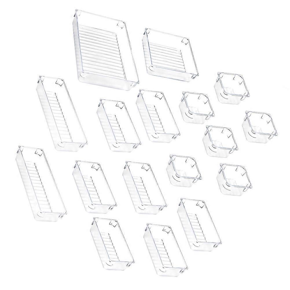 Clear Storage Tray Acrylic Organizer for Storage 34Pcs Set