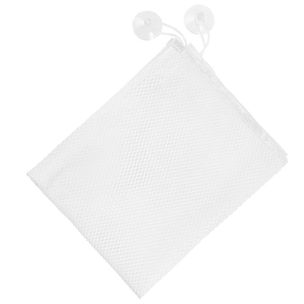 3Pcs Bath Toy Storage Bag White Mesh for Wall Hanging Breathable Organizer