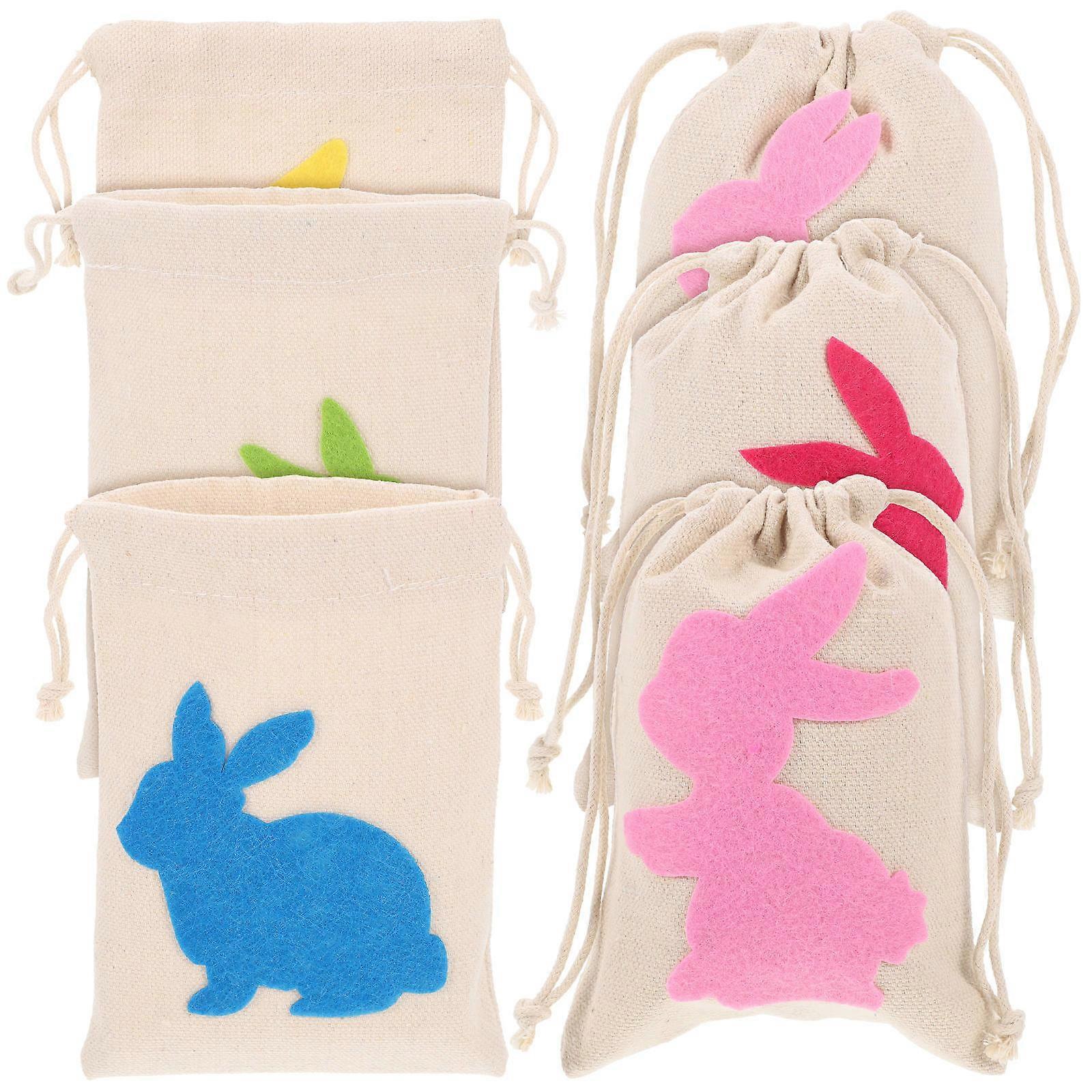 Drawstring Bags Rabbit Gift Bags for Decor 12Pcs