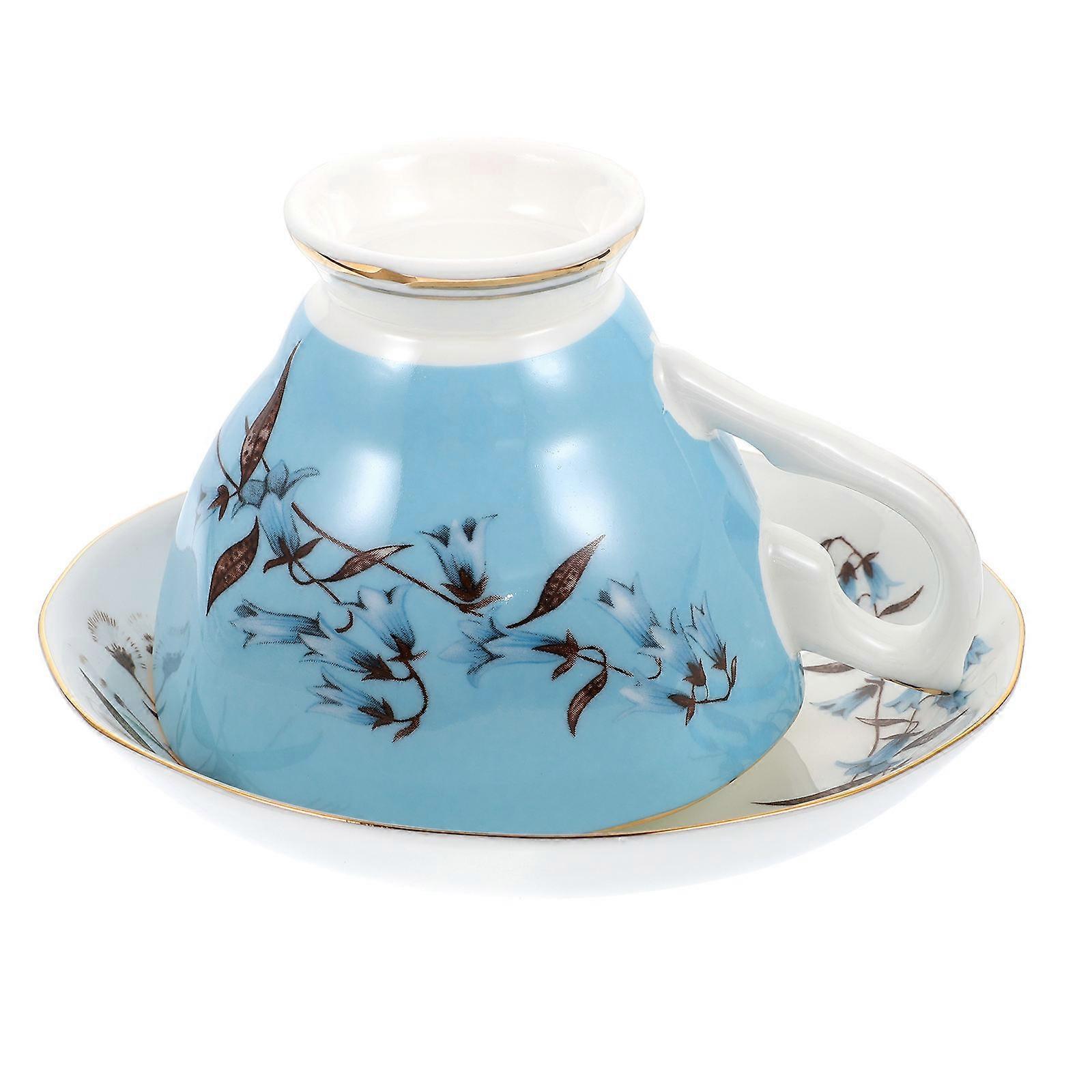 Mug With Saucer Set Ceramic Coffee Cup And Saucers For Afternoon Tea 11X9X7.5CM 1Set
