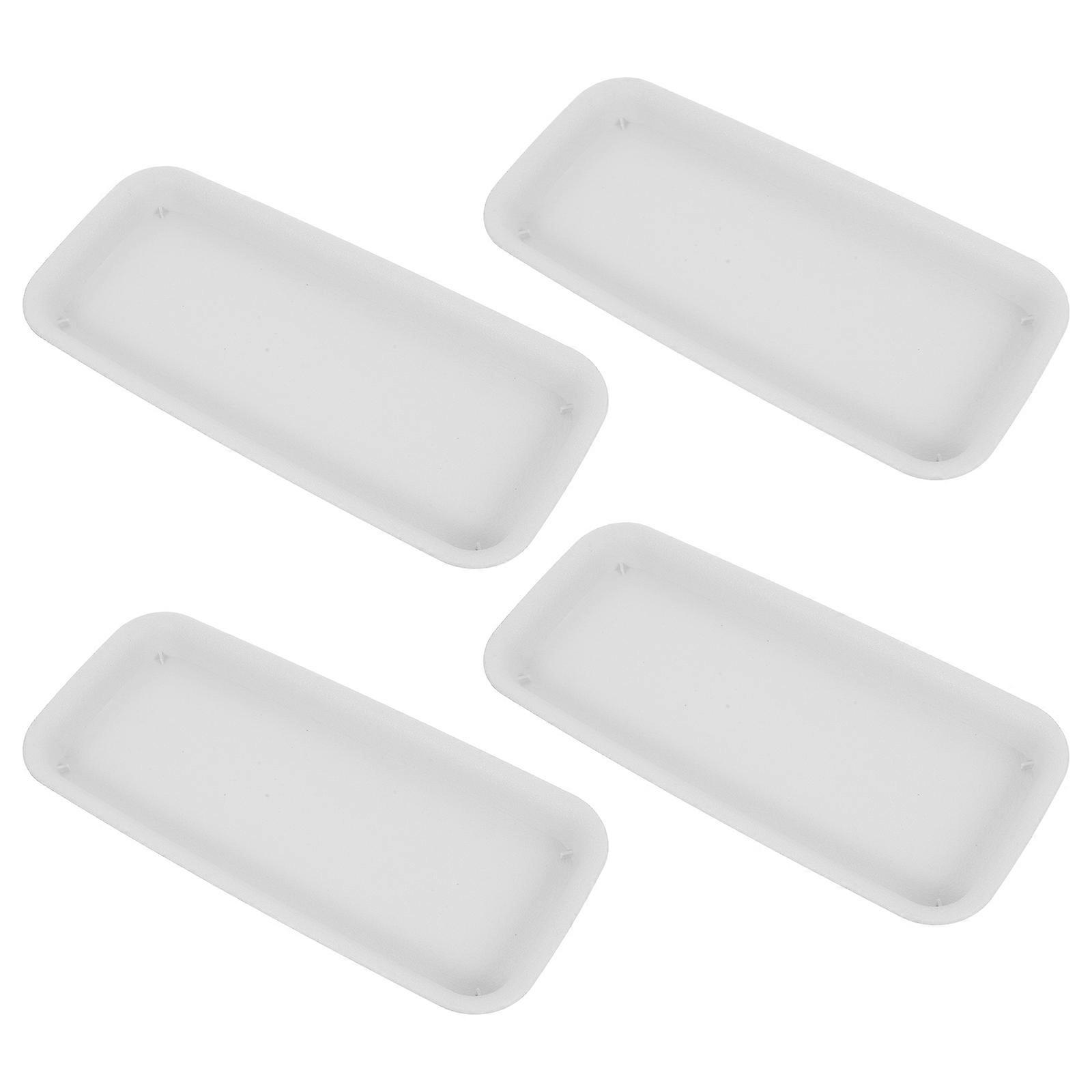 Rectangular Plant Saucers Resin Tray for Planter Water Catcher 12Pcs
